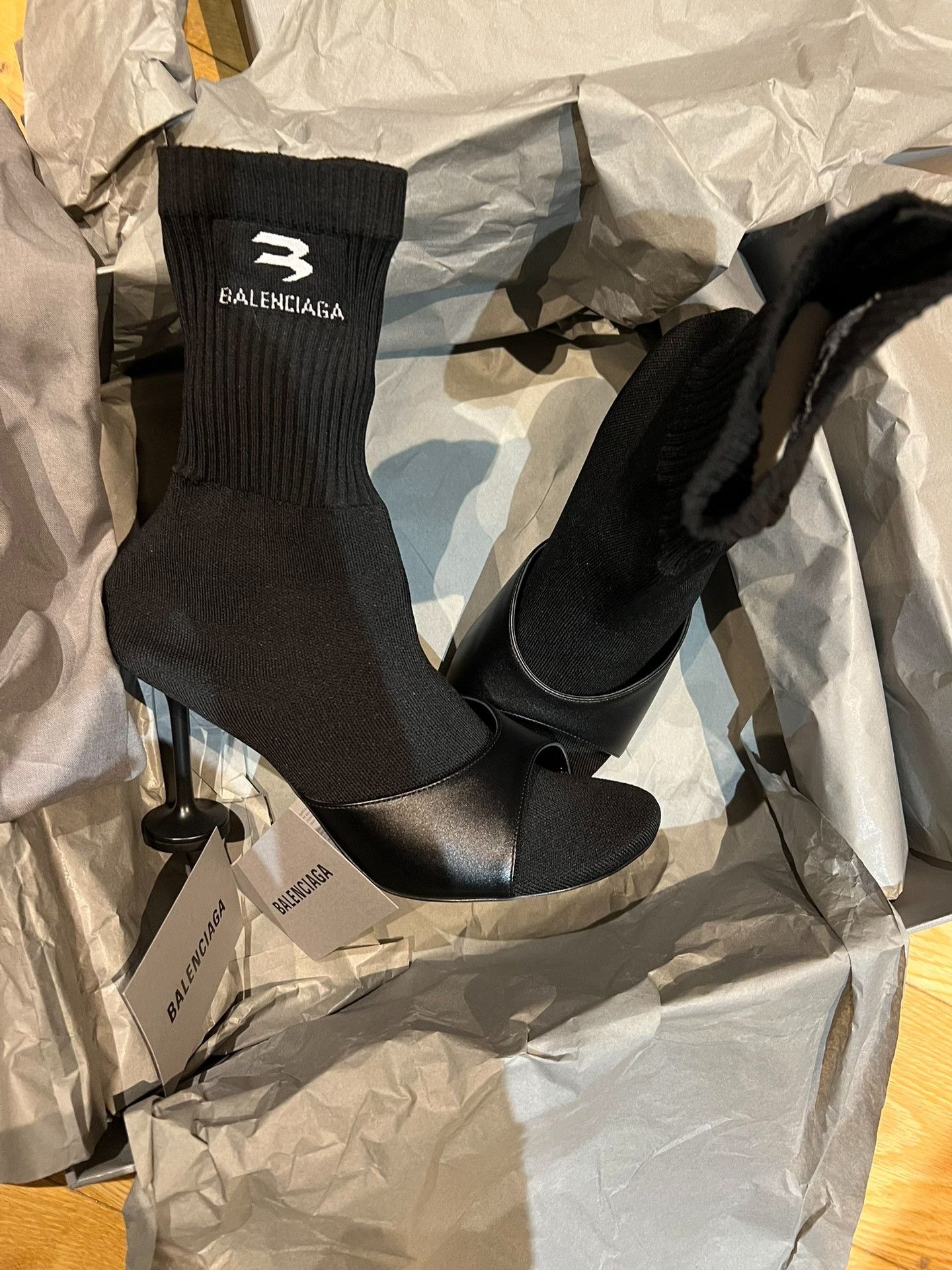 Balenciaga Balenciaga Demna High Heel Sock Shoes Size US 7 / IT 37 - 9 Thumbnail