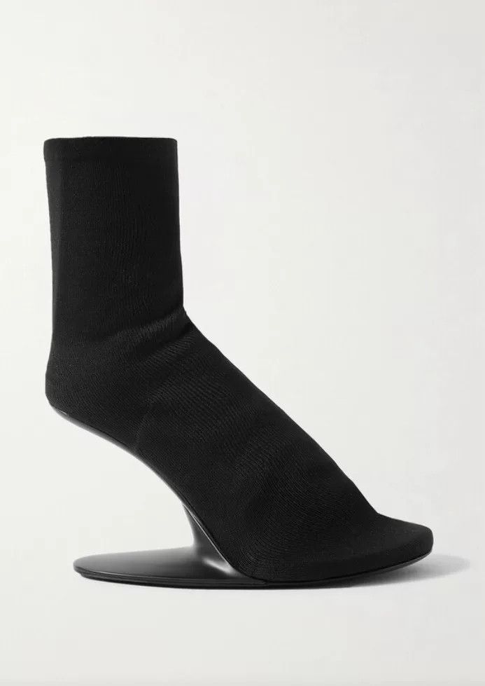 Balenciaga Balenciaga Stage Stretch Architectural-Heel Booties Size US 8 / IT 38 - 3 Thumbnail
