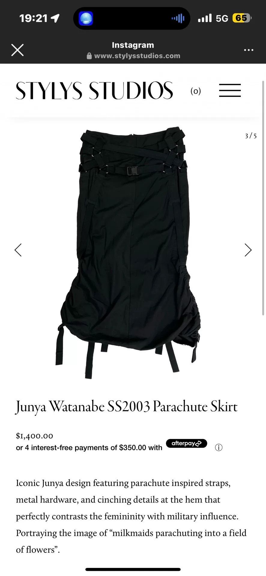 Junya Watanabe Junya Watanabe SS2003 Parachute Skirt Size 36" / US 14 / IT 50 - 8 Thumbnail