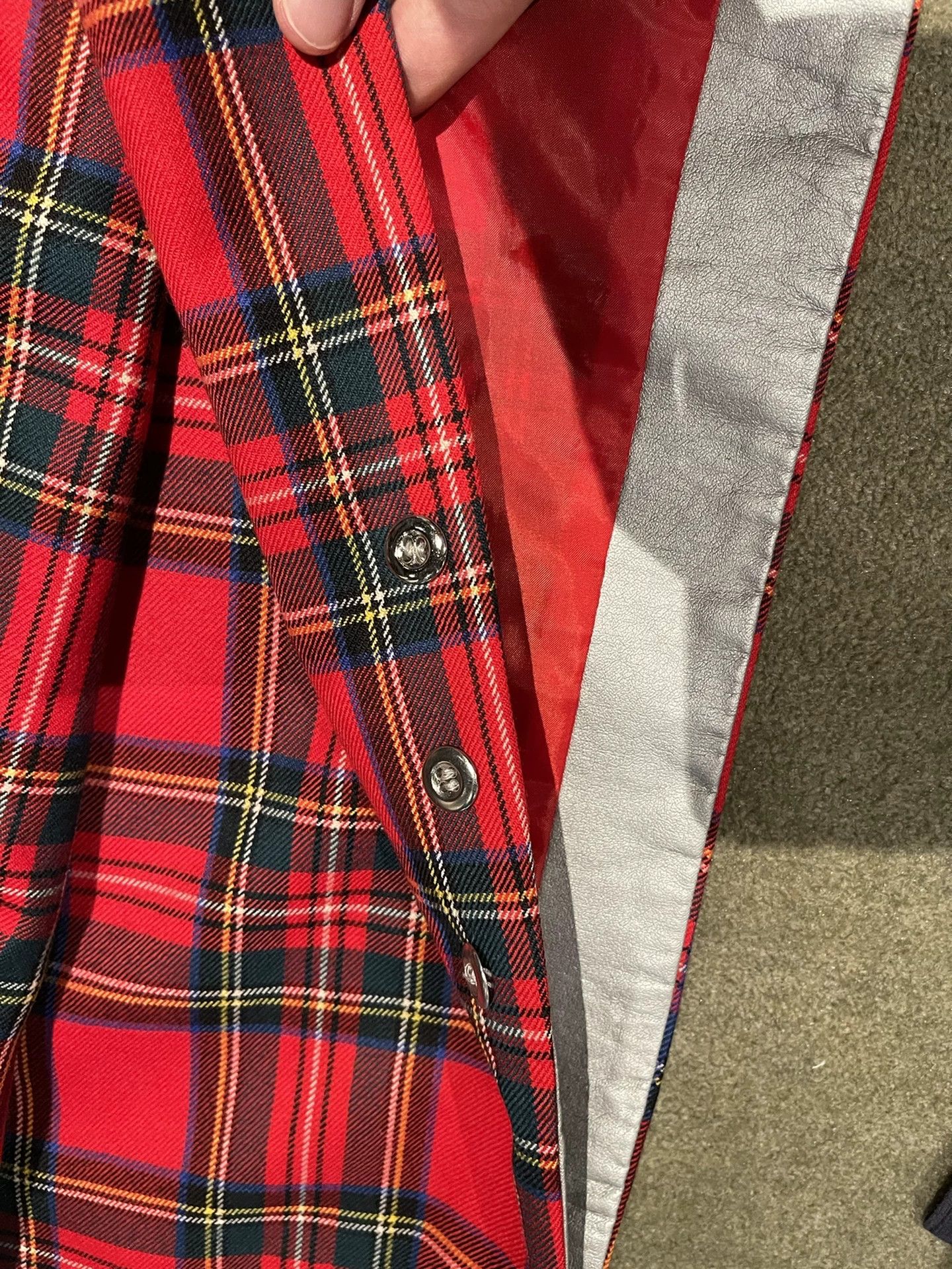 Other Red Plaid Long Skirt Size 38" / US 16 / IT 52 - 4 Thumbnail