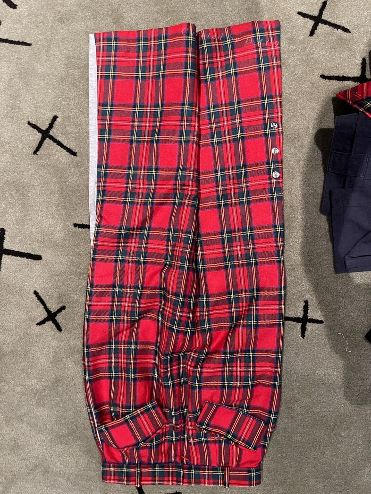 Other Red Plaid Long Skirt Size 38" / US 16 / IT 52 - 3 Thumbnail