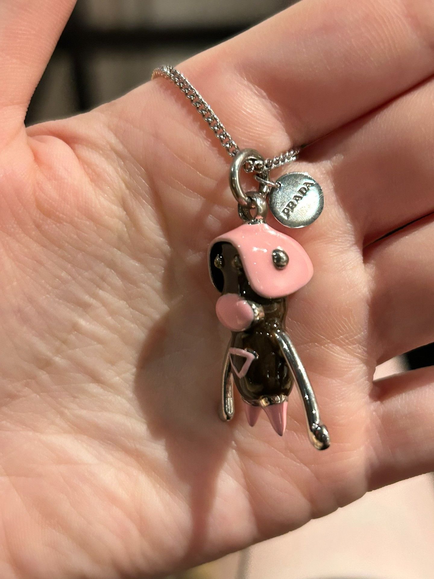 Prada Prada Monkey Pendant Long Necklace Size ONE SIZE - 3 Thumbnail