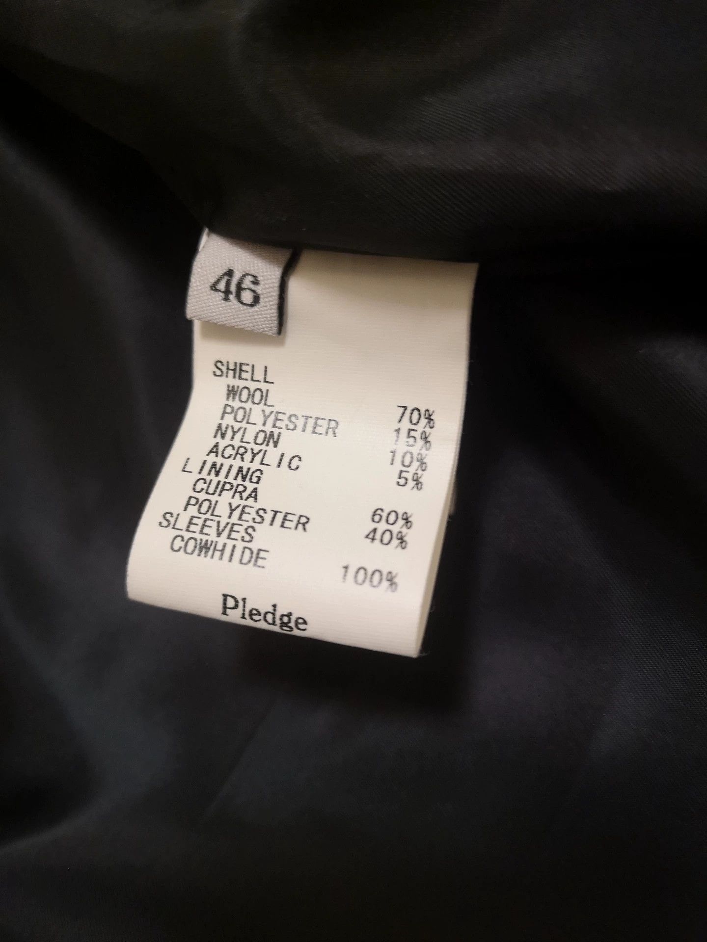 Pledge Pledge Leather-Sleeve Wool Vintage Jacket Size US S / EU 44-46 / 1 - 6 Thumbnail