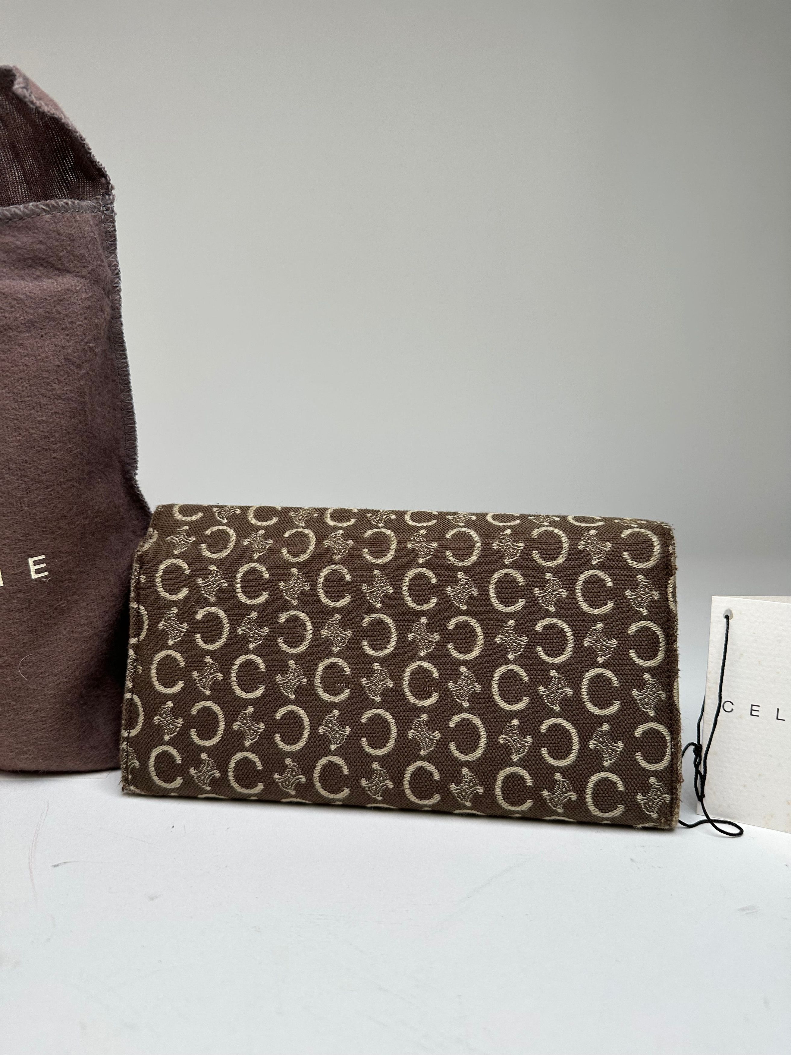 Celine Vintage Macadam Canvas Continental Wallet Brown Size ONE SIZE - 6 Thumbnail