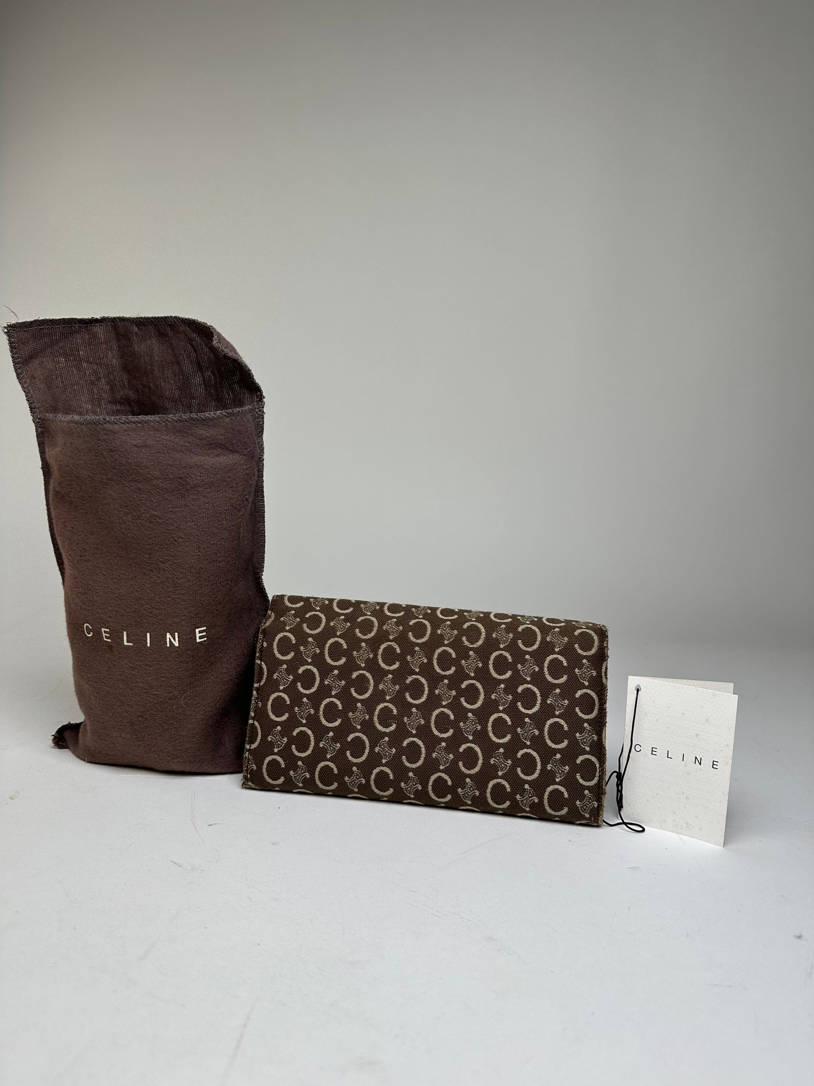 Celine Vintage Macadam Canvas Continental Wallet Brown Size ONE SIZE - 2 Thumbnail