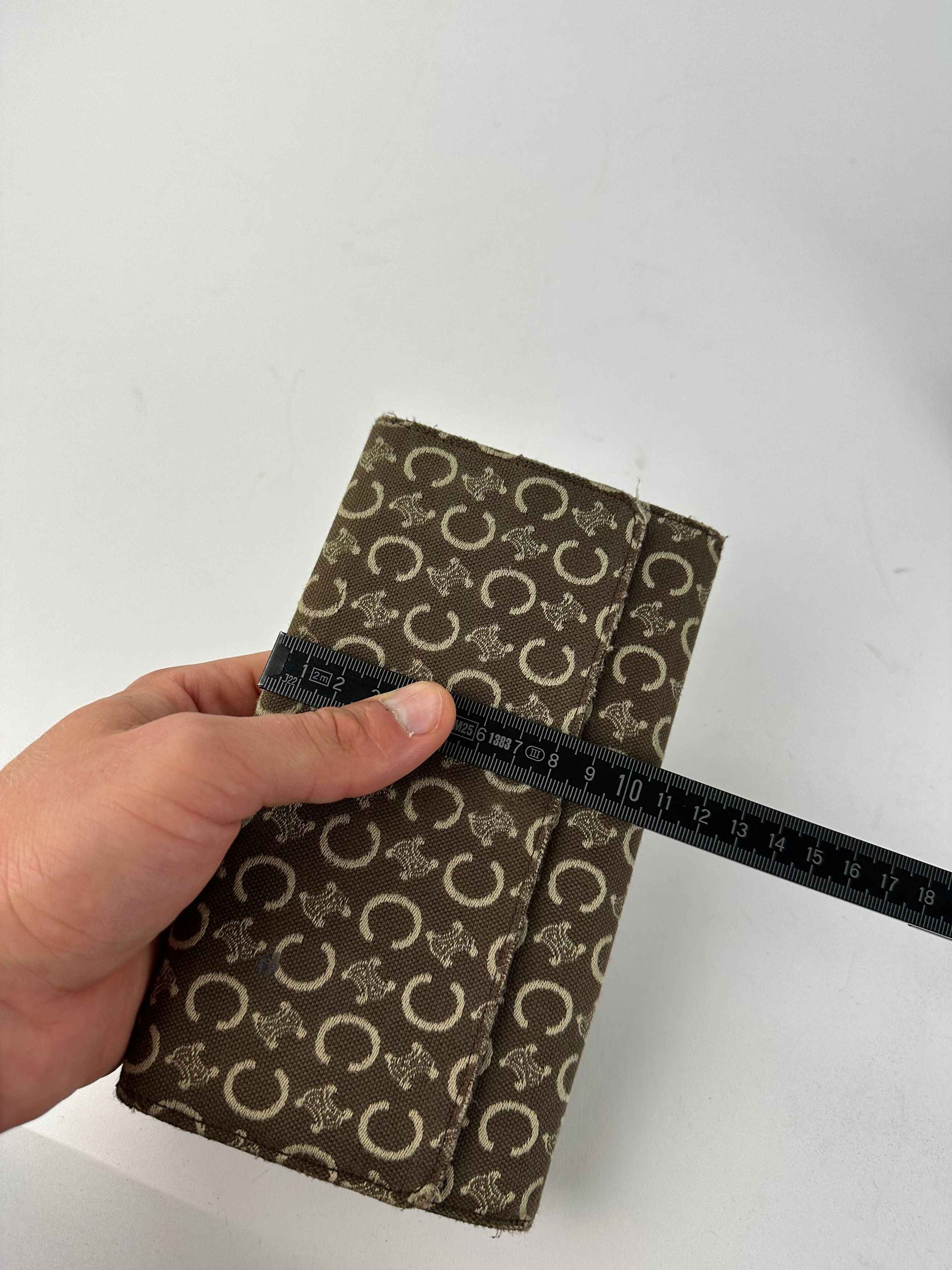 Celine Vintage Macadam Canvas Continental Wallet Brown Size ONE SIZE - 9 Thumbnail