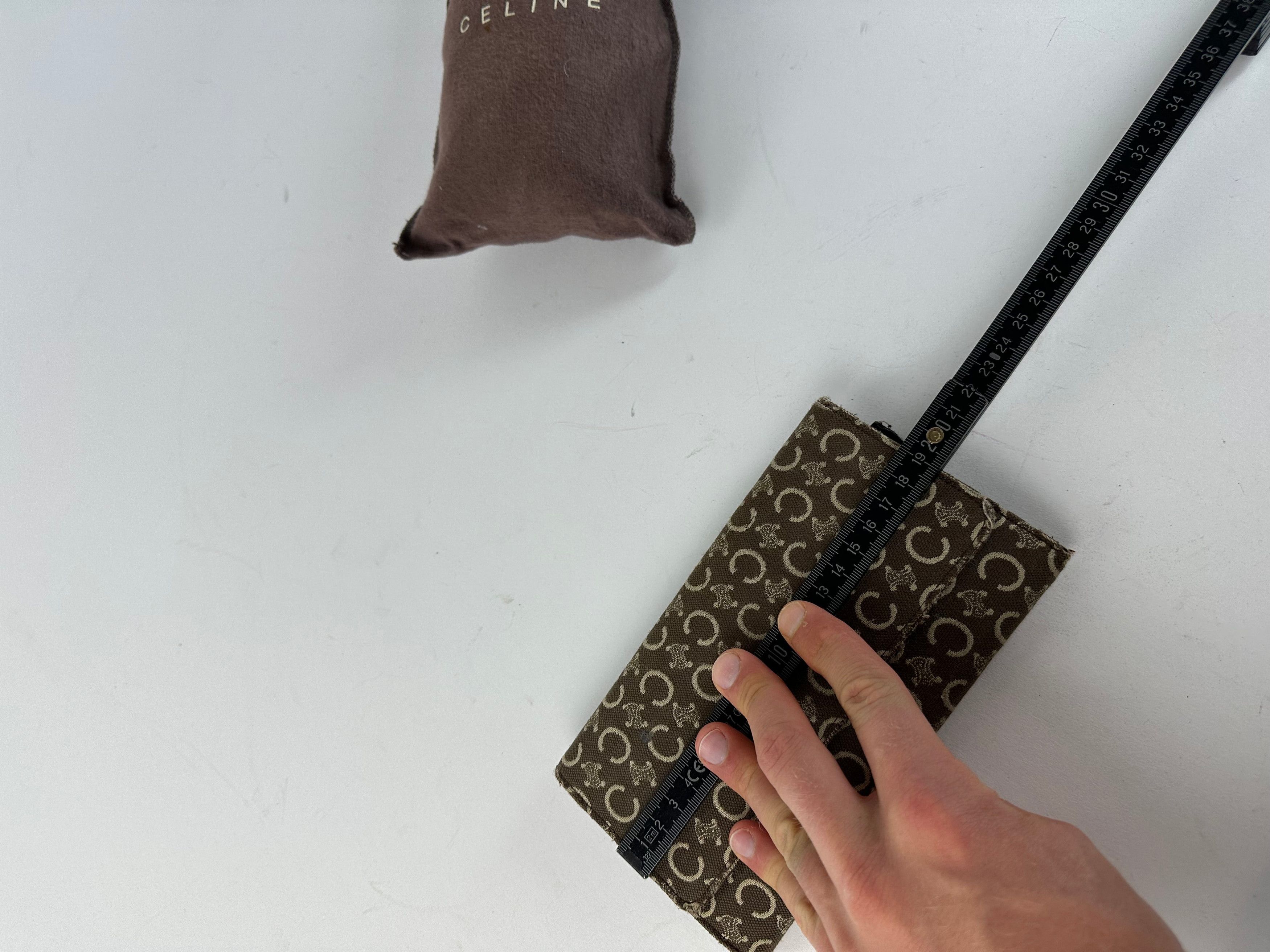 Celine Vintage Macadam Canvas Continental Wallet Brown Size ONE SIZE - 8 Thumbnail