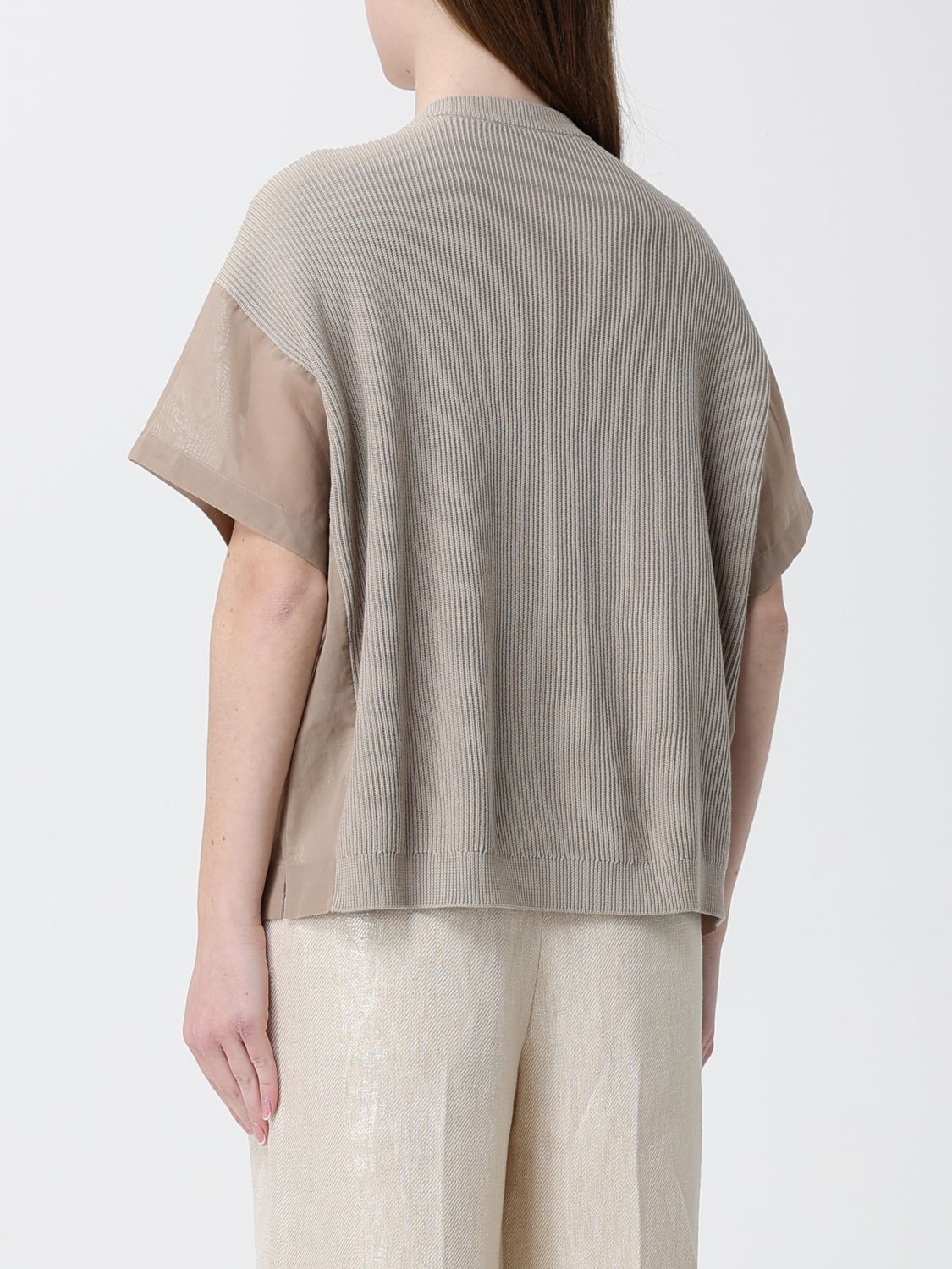 Brunello Cucinelli Brunello Cucinelli Sweater Woman Beige Size XS / US 0-2 / IT 36-38 - 3 Thumbnail