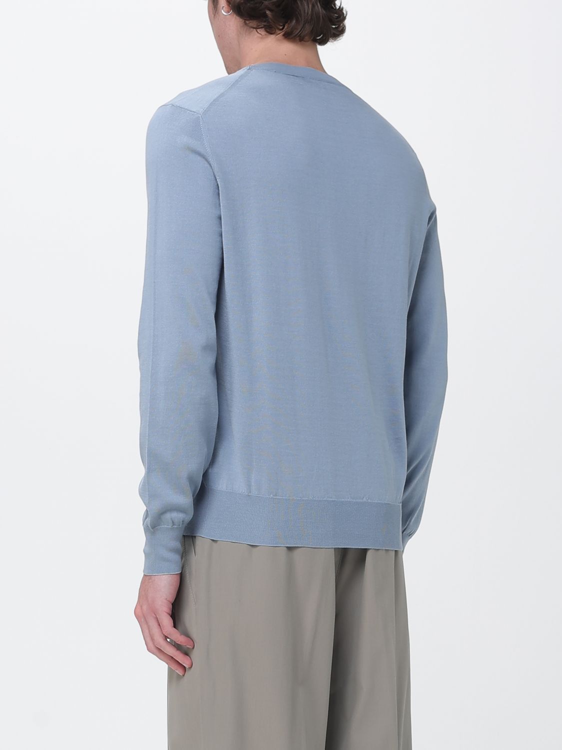 Brunello Cucinelli Brunello Cucinelli Sweater Men Gnawed Blue Size US XL / EU 56 / 4 - 3 Thumbnail
