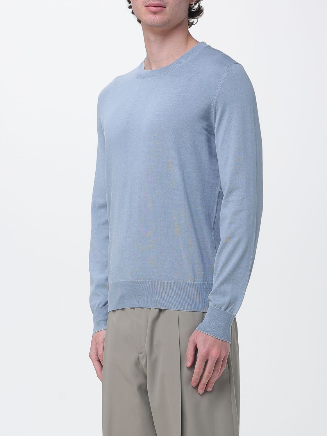 Brunello Cucinelli Brunello Cucinelli Sweater Men Gnawed Blue Size US XXL / EU 58 / 5 - 4 Thumbnail