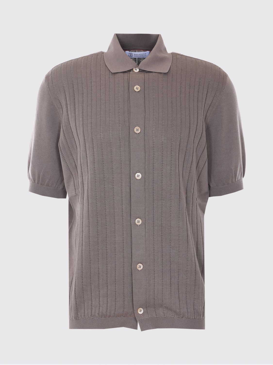 Brunello Cucinelli Brunello Cucinelli Polo Shirt Men Brown Size US XL / EU 56 / 4 - 2 Thumbnail