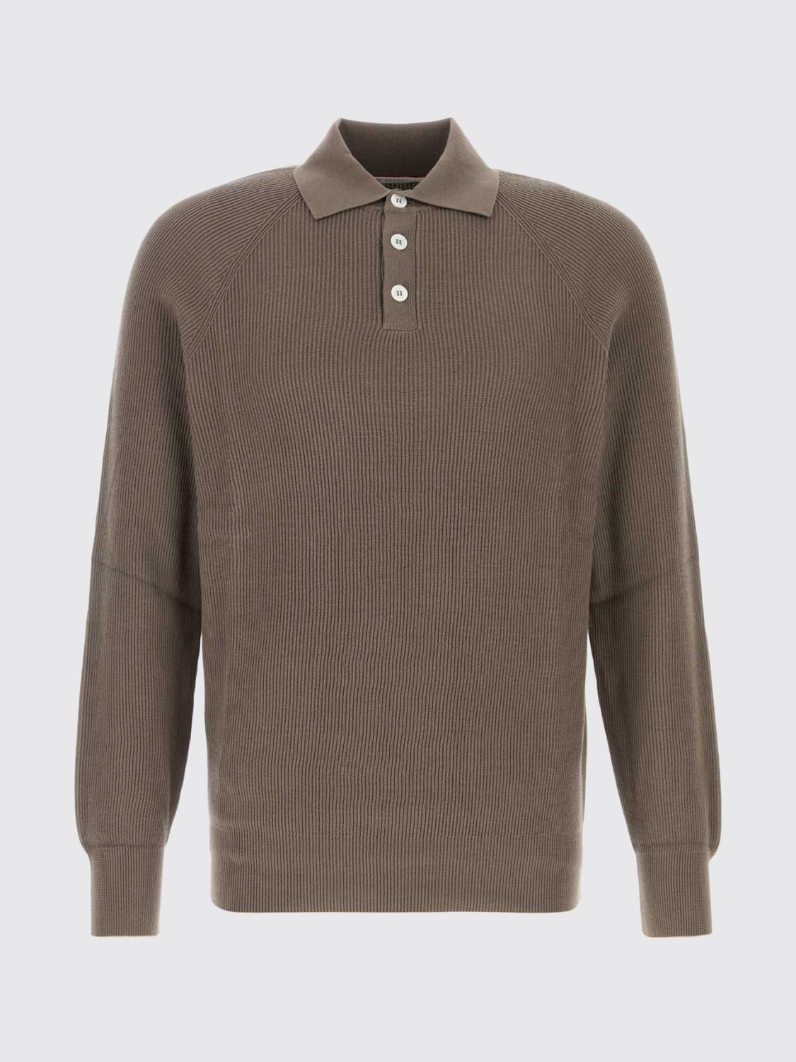 Brunello Cucinelli Brunello Cucinelli Polo Shirt Men Hazel Size US M / EU 48-50 / 2 - 2 Thumbnail
