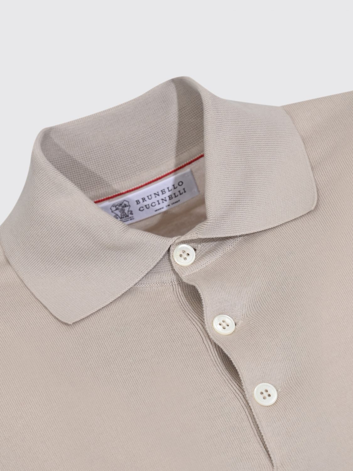 Brunello Cucinelli Brunello Cucinelli Polo Shirt Men Sand Size US XL / EU 56 / 4 - 4 Thumbnail