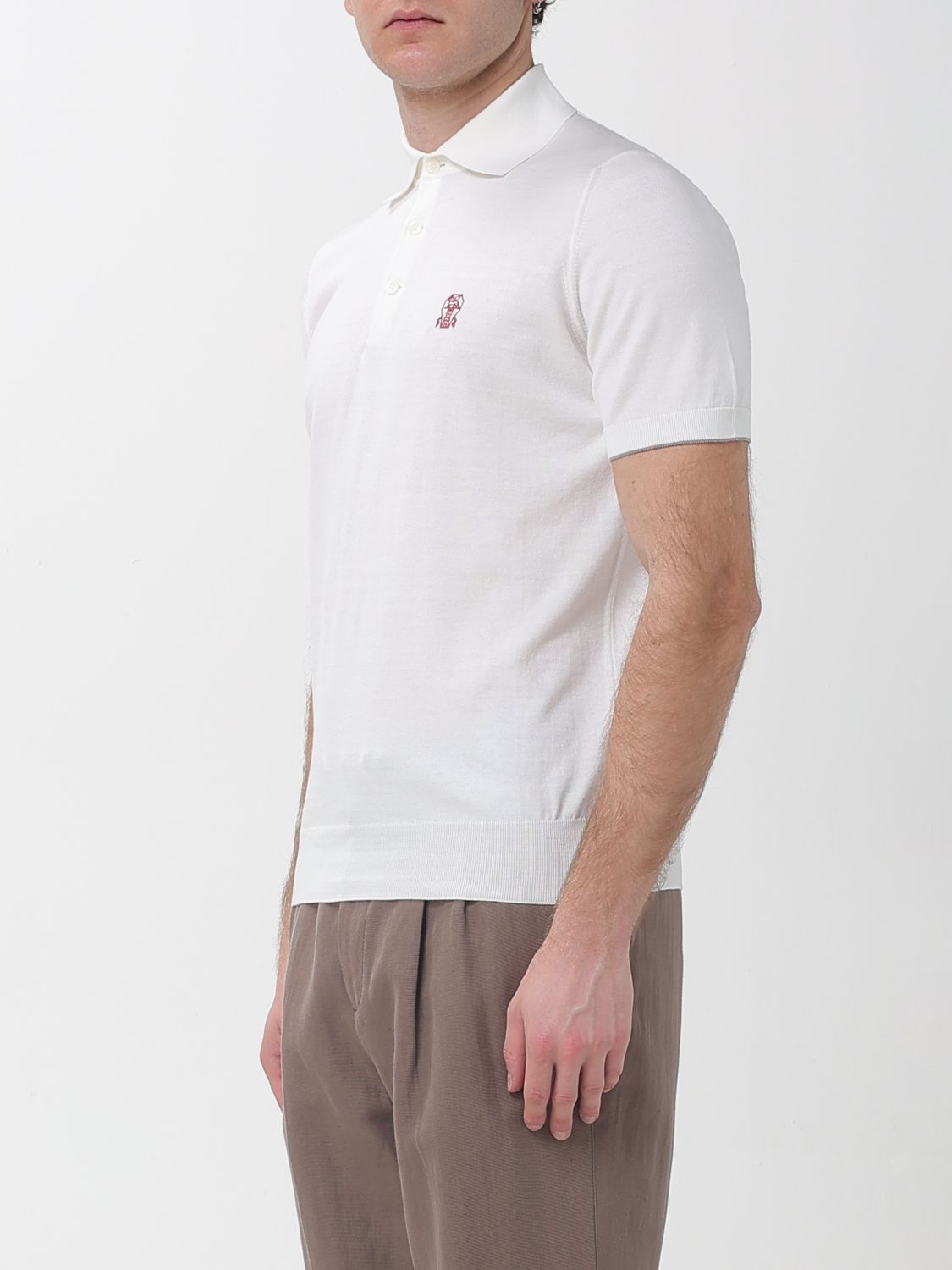 Brunello Cucinelli Brunello Cucinelli Polo Shirt Men White Size US XL / EU 56 / 4 - 4 Thumbnail