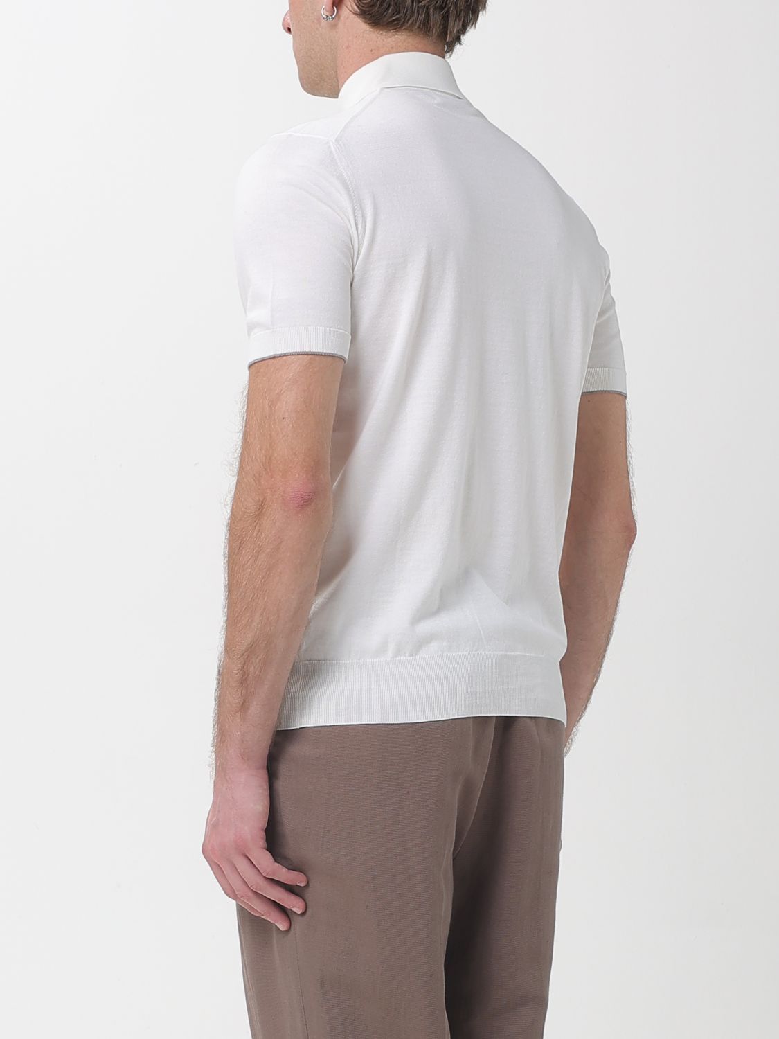 Brunello Cucinelli Brunello Cucinelli Polo Shirt Men White Size US XL / EU 56 / 4 - 3 Thumbnail