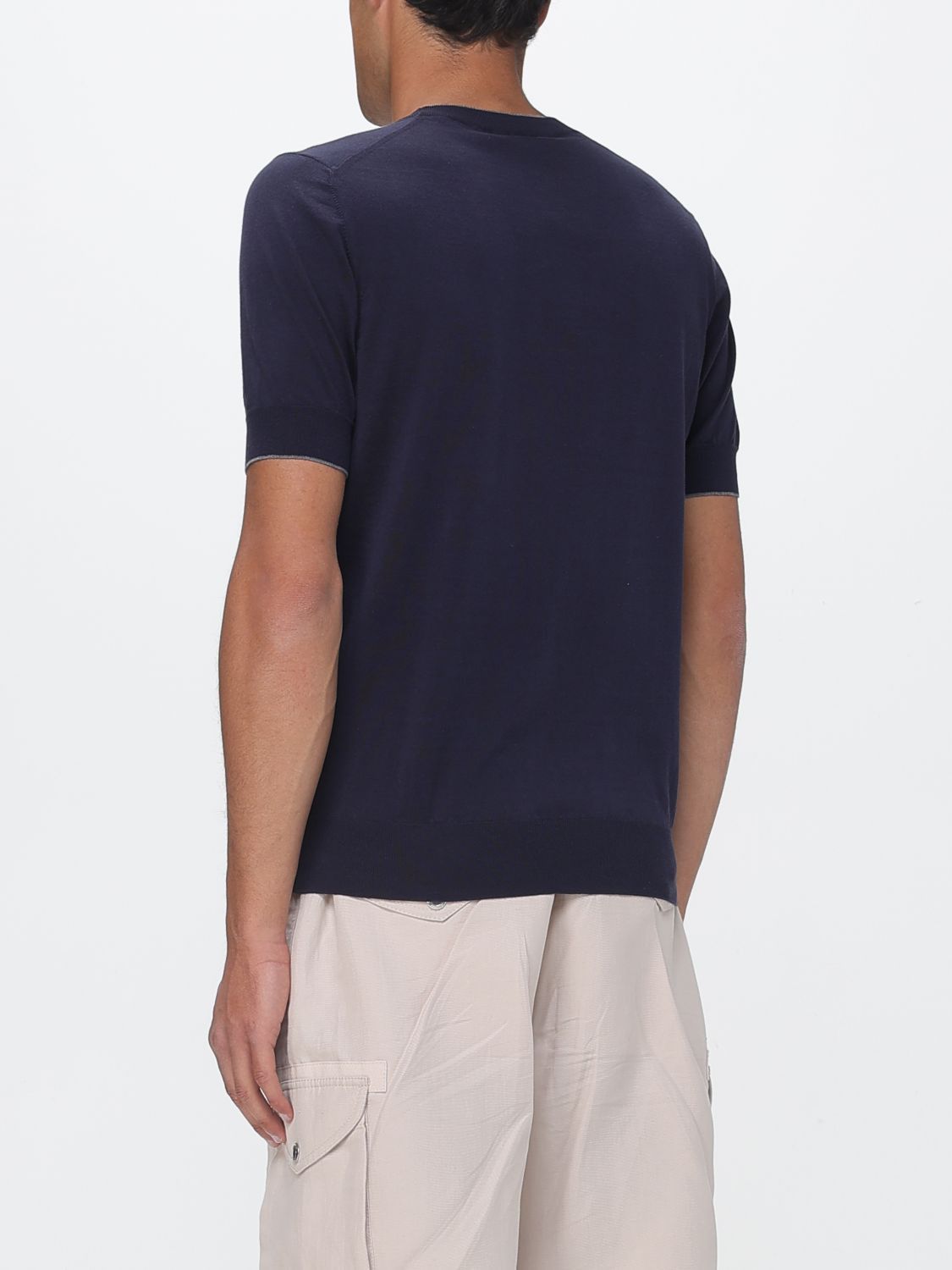 Brunello Cucinelli Brunello Cucinelli Sweater Men Blue Size US XXL / EU 58 / 5 - 3 Thumbnail