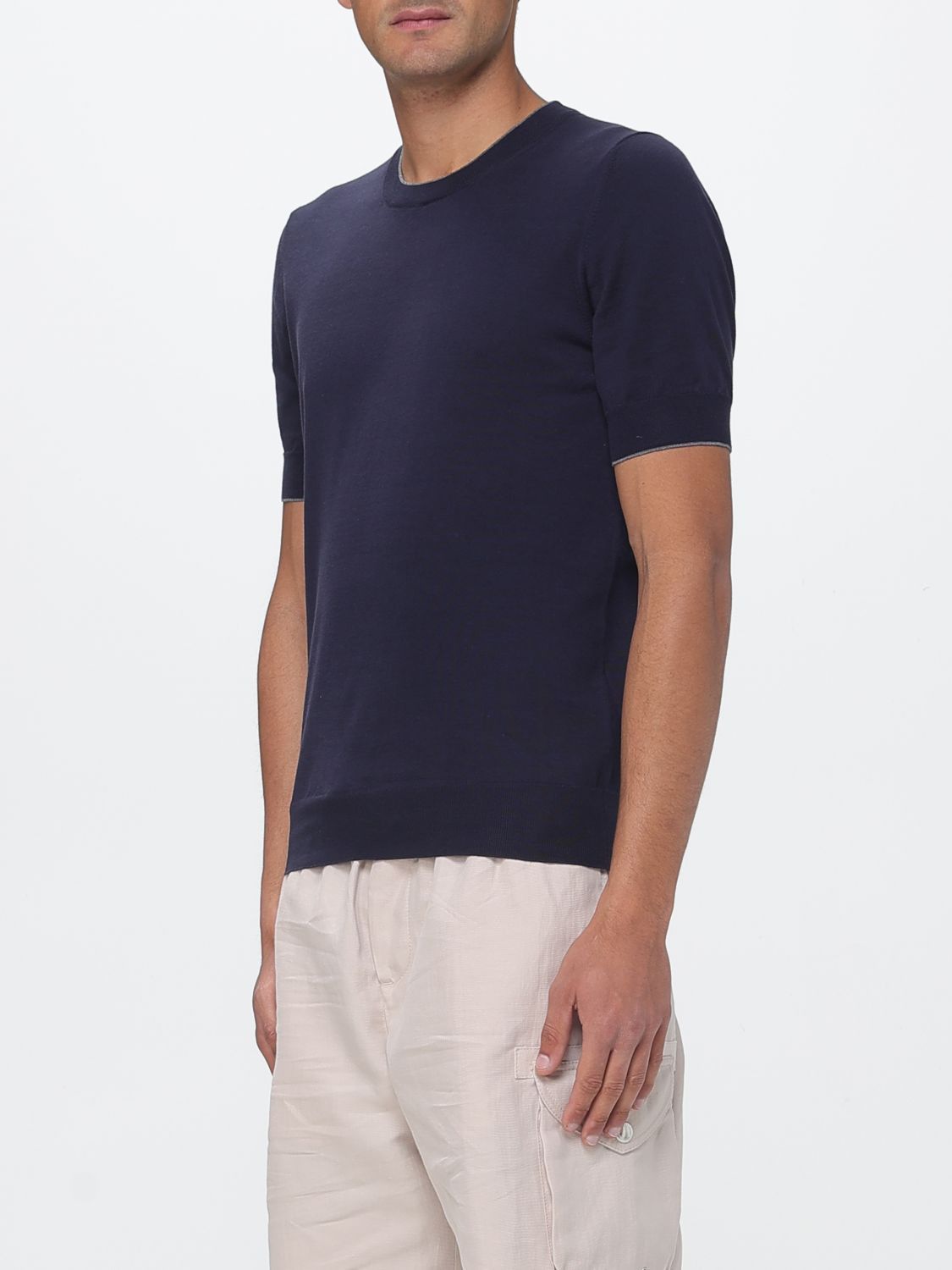 Brunello Cucinelli Brunello Cucinelli Sweater Men Blue Size US XXL / EU 58 / 5 - 4 Thumbnail