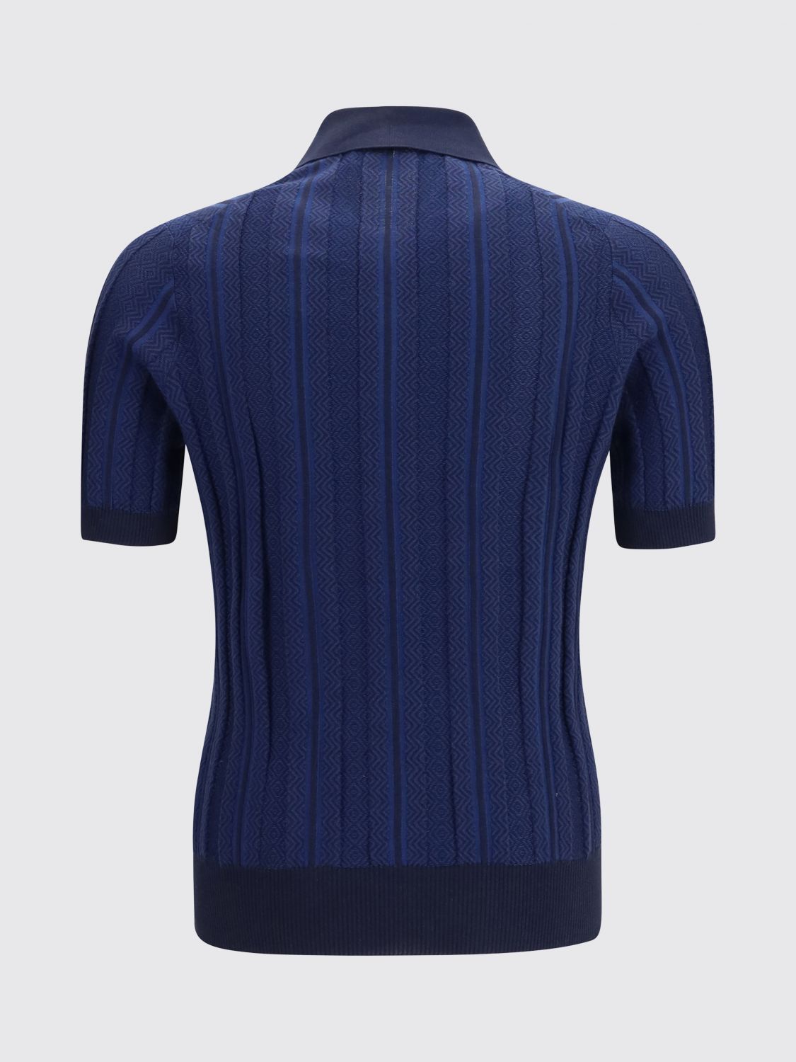 Brunello Cucinelli Brunello Cucinelli Polo Shirt Men Navy Size US XXL / EU 58 / 5 - 3 Thumbnail