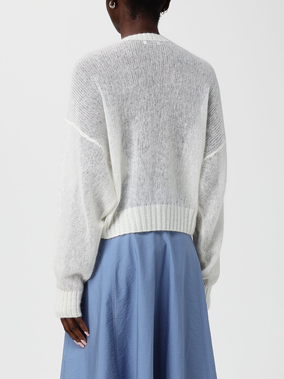 Brunello Cucinelli Brunello Cucinelli Sweater Woman Cream Size L / US 10 / IT 46 - 3 Thumbnail