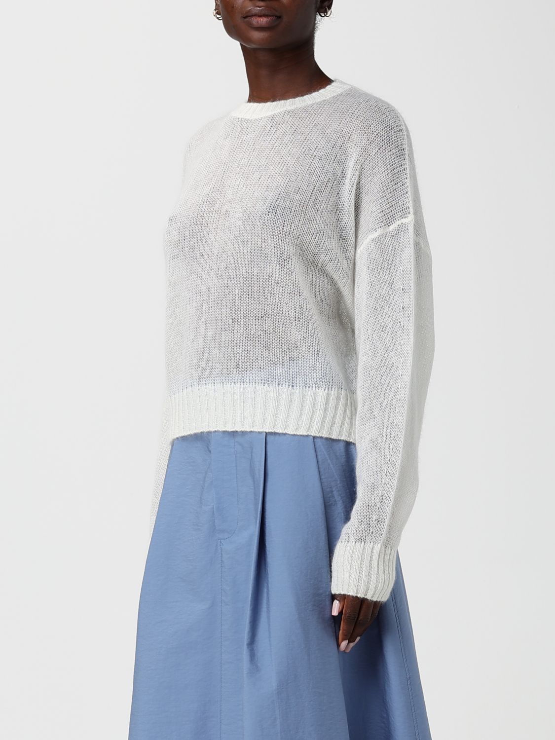 Brunello Cucinelli Brunello Cucinelli Sweater Woman Cream Size M / US 6-8 / IT 42-44 - 4 Thumbnail