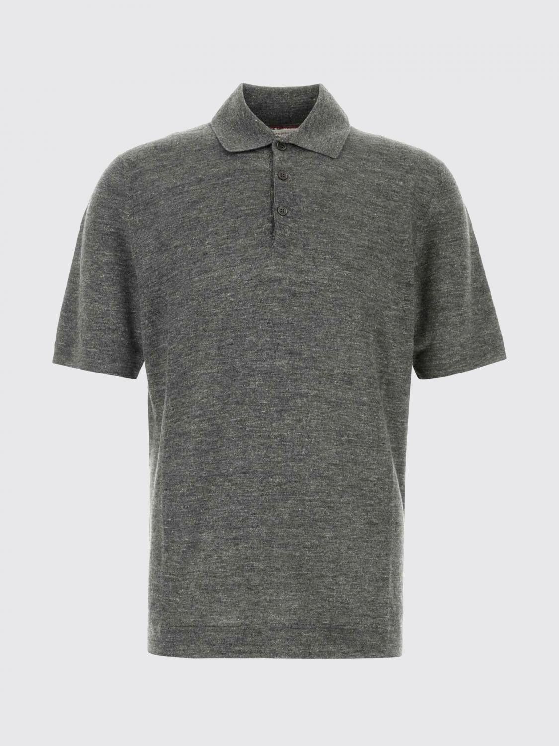 Brunello Cucinelli Brunello Cucinelli Polo Shirt Men Grey Size US L / EU 52-54 / 3 - 2 Thumbnail