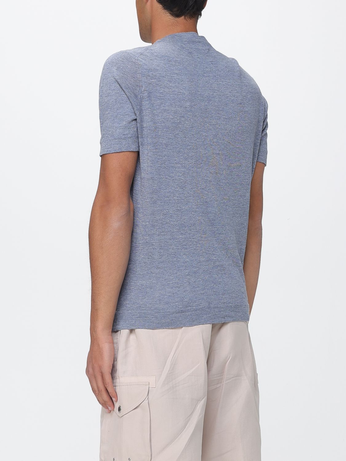 Brunello Cucinelli Brunello Cucinelli Sweater Men Gnawed Blue Size US XL / EU 56 / 4 - 3 Thumbnail