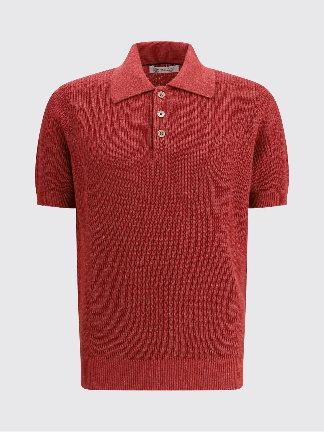 Brunello Cucinelli Brunello Cucinelli Polo Shirt Men Strawberry Size US M / EU 48-50 / 2 - 2 Thumbnail