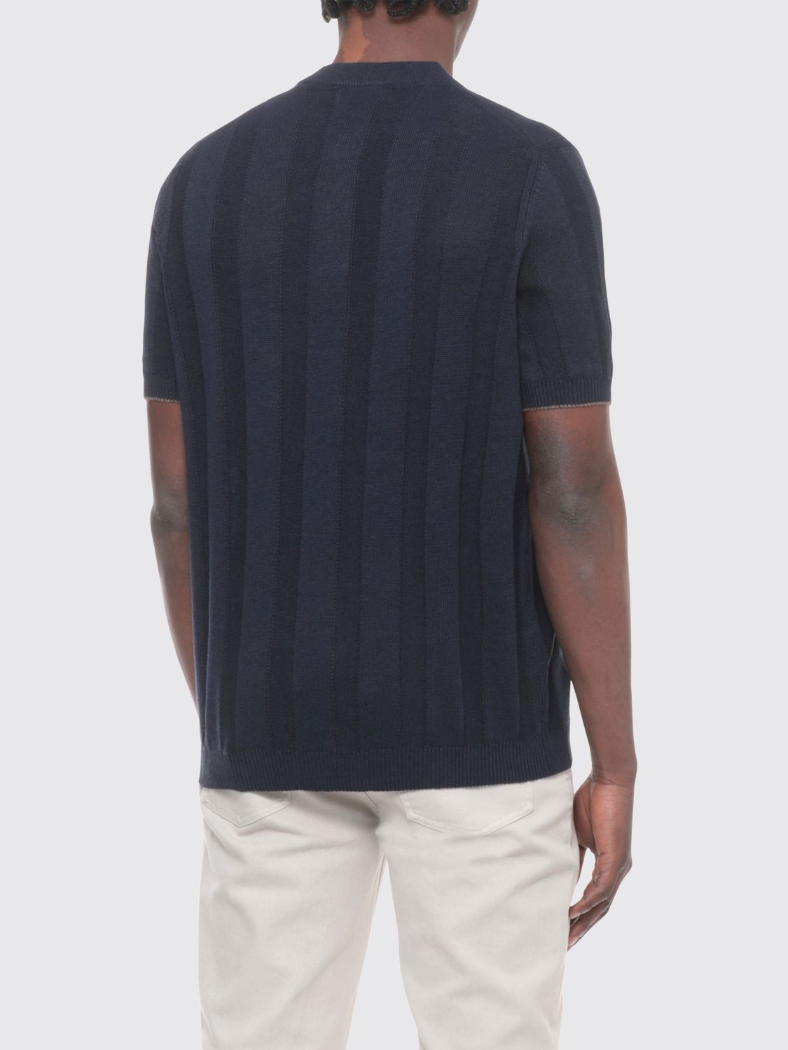 Brunello Cucinelli Brunello Cucinelli Sweater Men Blue Size US L / EU 52-54 / 3 - 3 Thumbnail
