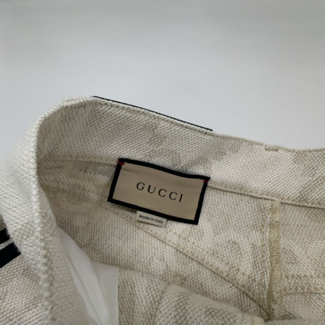 Gucci Gucci GG Monogram Canvas Wide Leg Pants 25 Size 25" / US 0 / IT 36 - 3 Thumbnail