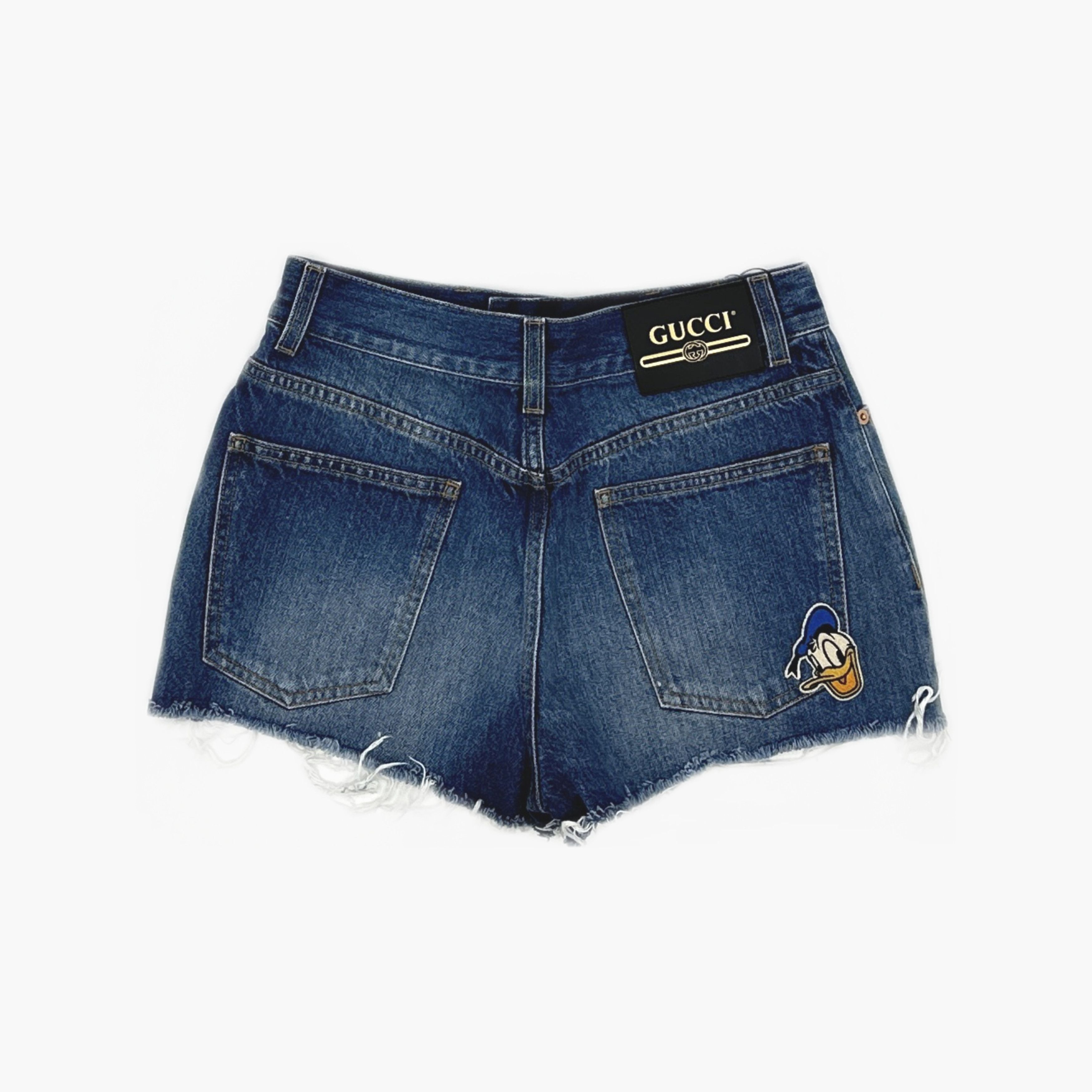 Gucci Disney x Gucci Donald Duck Denim Shorts Size 25 Size 25" / US 0 / IT 36 - 2 Thumbnail
