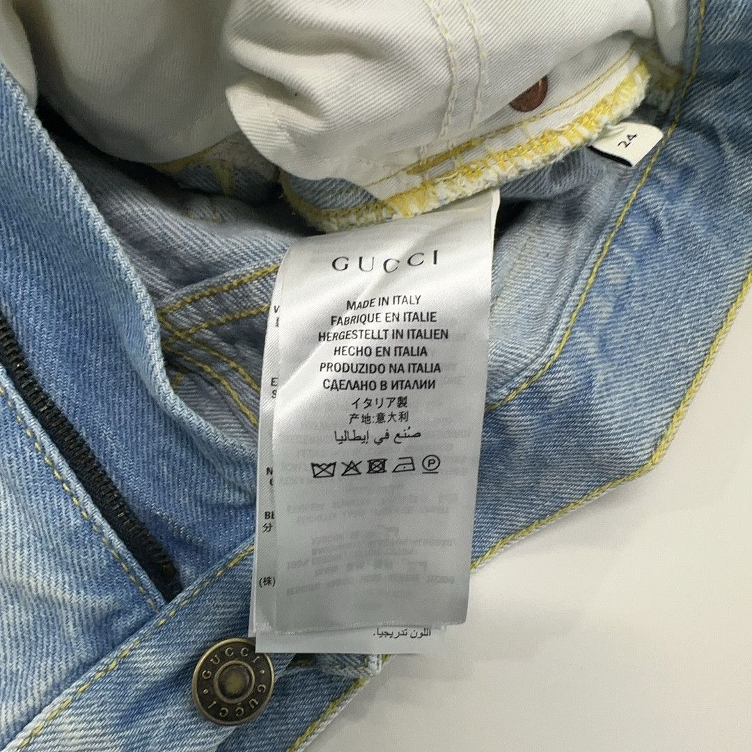Gucci Gucci Floral Embroidered Denim Shorts 24 Size 24" / US 00 / IT 34 - 5 Thumbnail