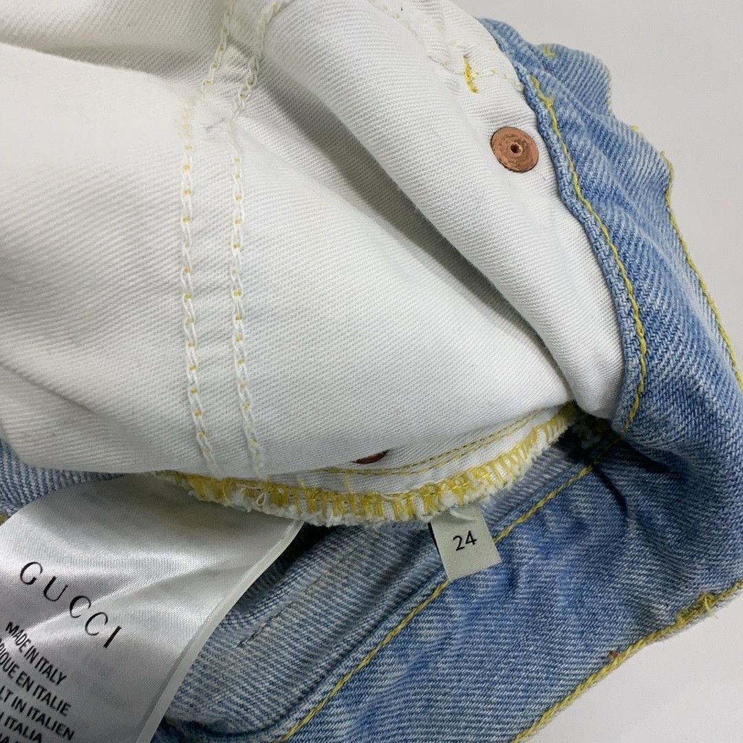Gucci Gucci Floral Embroidered Denim Shorts 24 Size 24" / US 00 / IT 34 - 3 Thumbnail