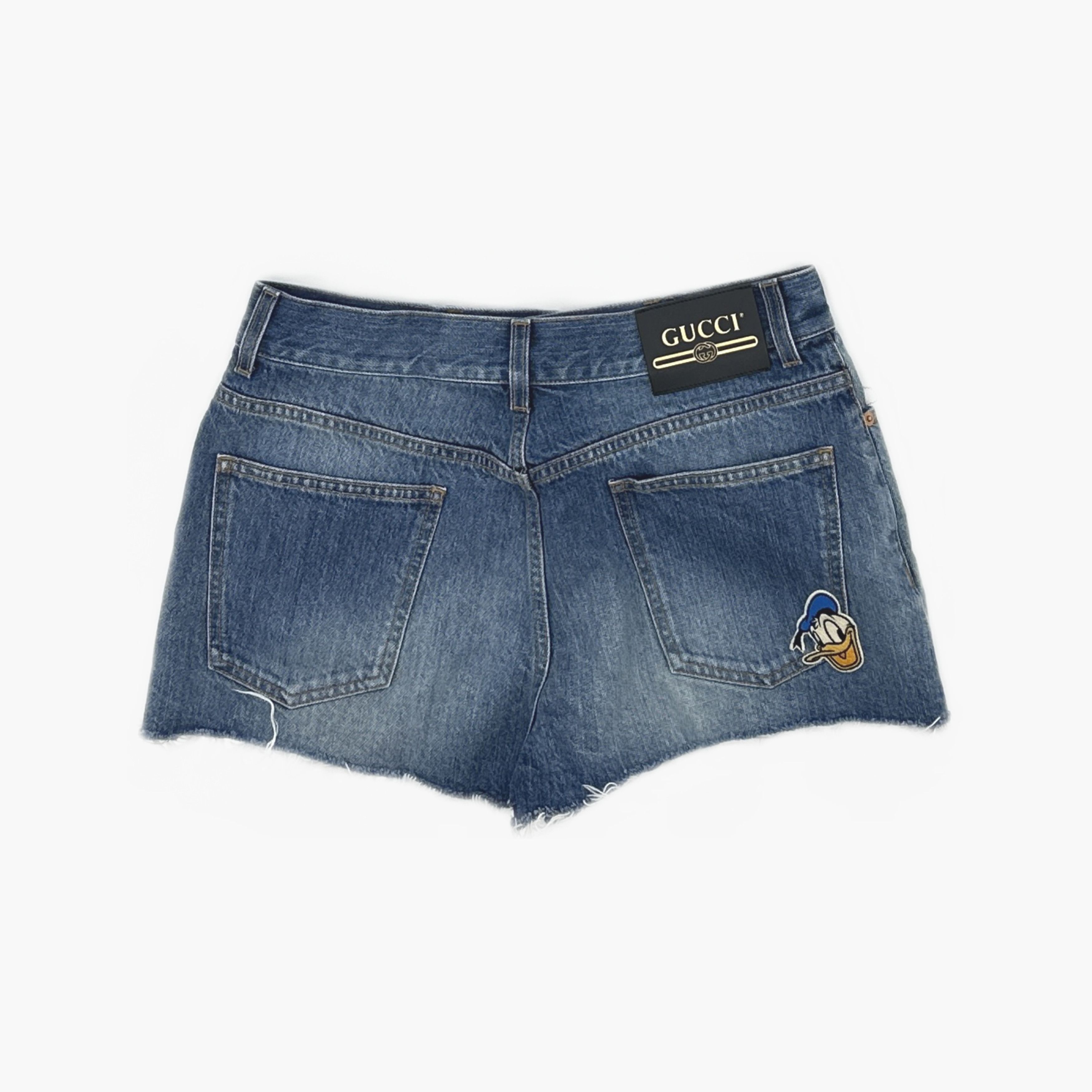Gucci Gucci x Disney Donald Duck Denim Shorts 28 Size 28" / US 6 / IT 42 - 2 Thumbnail