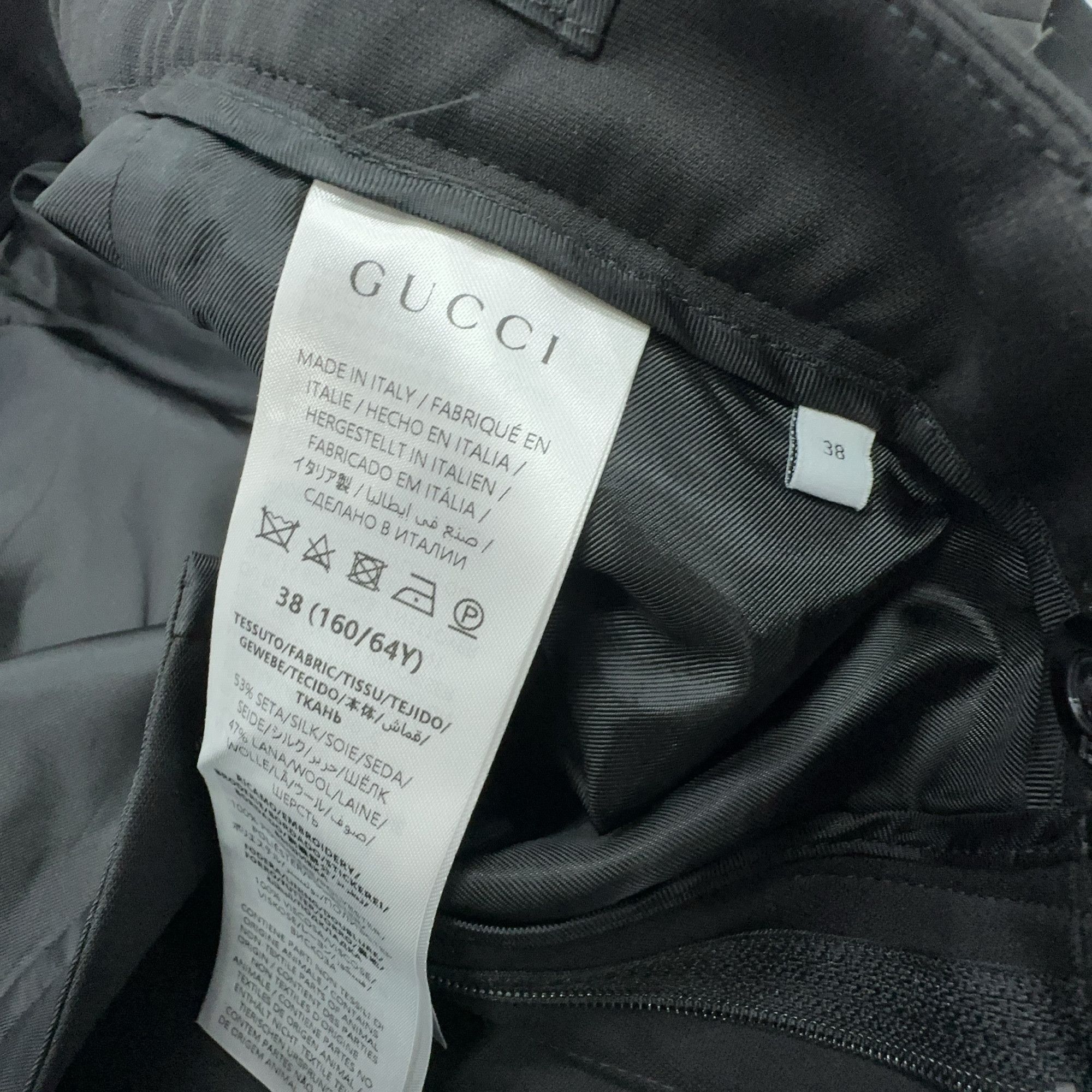 Gucci Gucci Logo Embroidered Silk Wool Shorts Size IT 38 Size 26" / US 2 / IT 38 - 3 Thumbnail