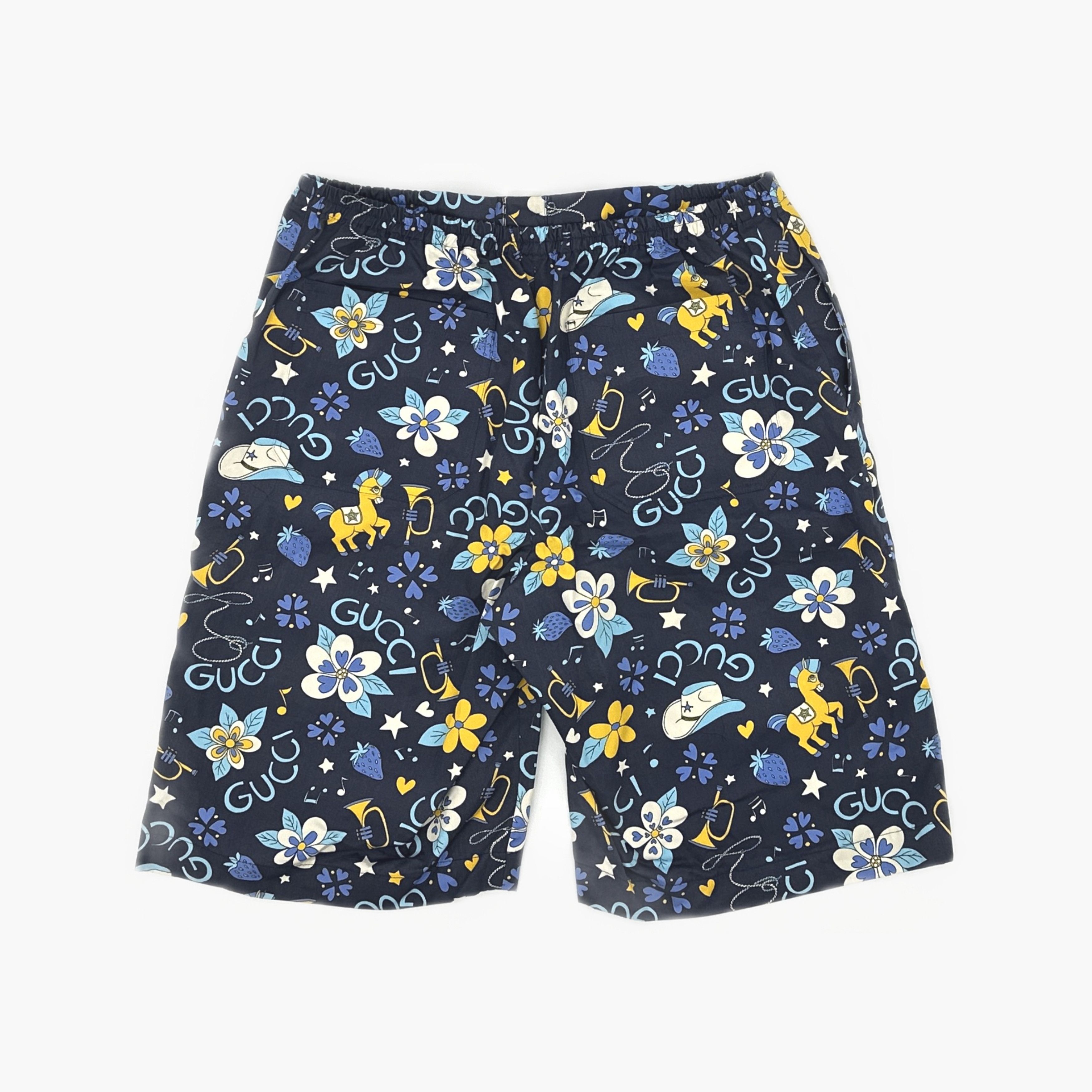Gucci Gucci Floral Pony Print Shorts Blue Size 32 Size US 32 / EU 48 - 2 Thumbnail
