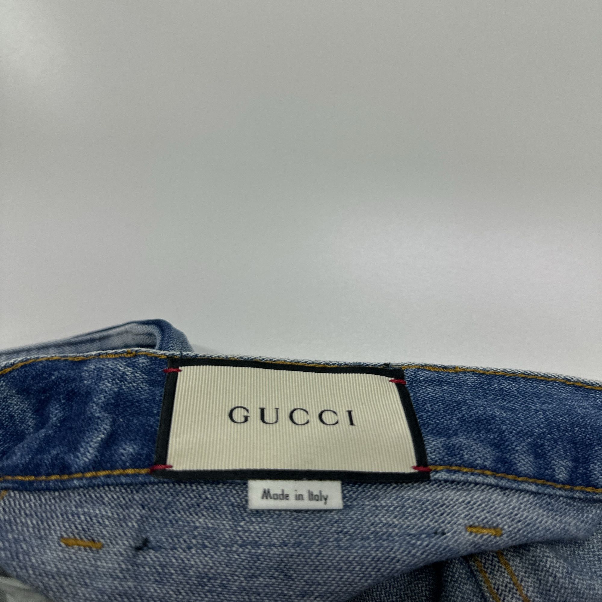 Gucci Gucci Strawberry Guccy Denim Shorts 26 Size 26" / US 2 / IT 38 - 3 Thumbnail