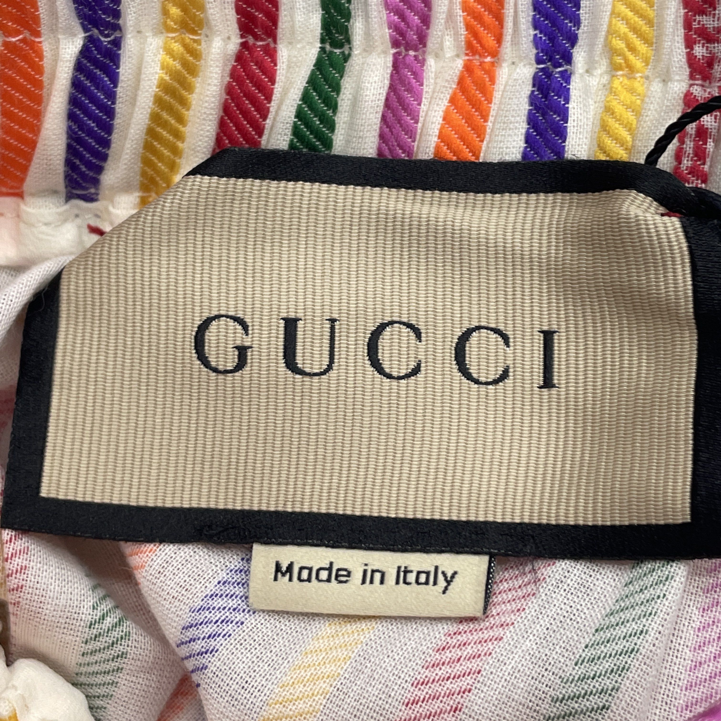 Gucci Gucci Rainbow Striped Denim Shorts Size 38 Size 26" / US 2 / IT 38 - 3 Thumbnail
