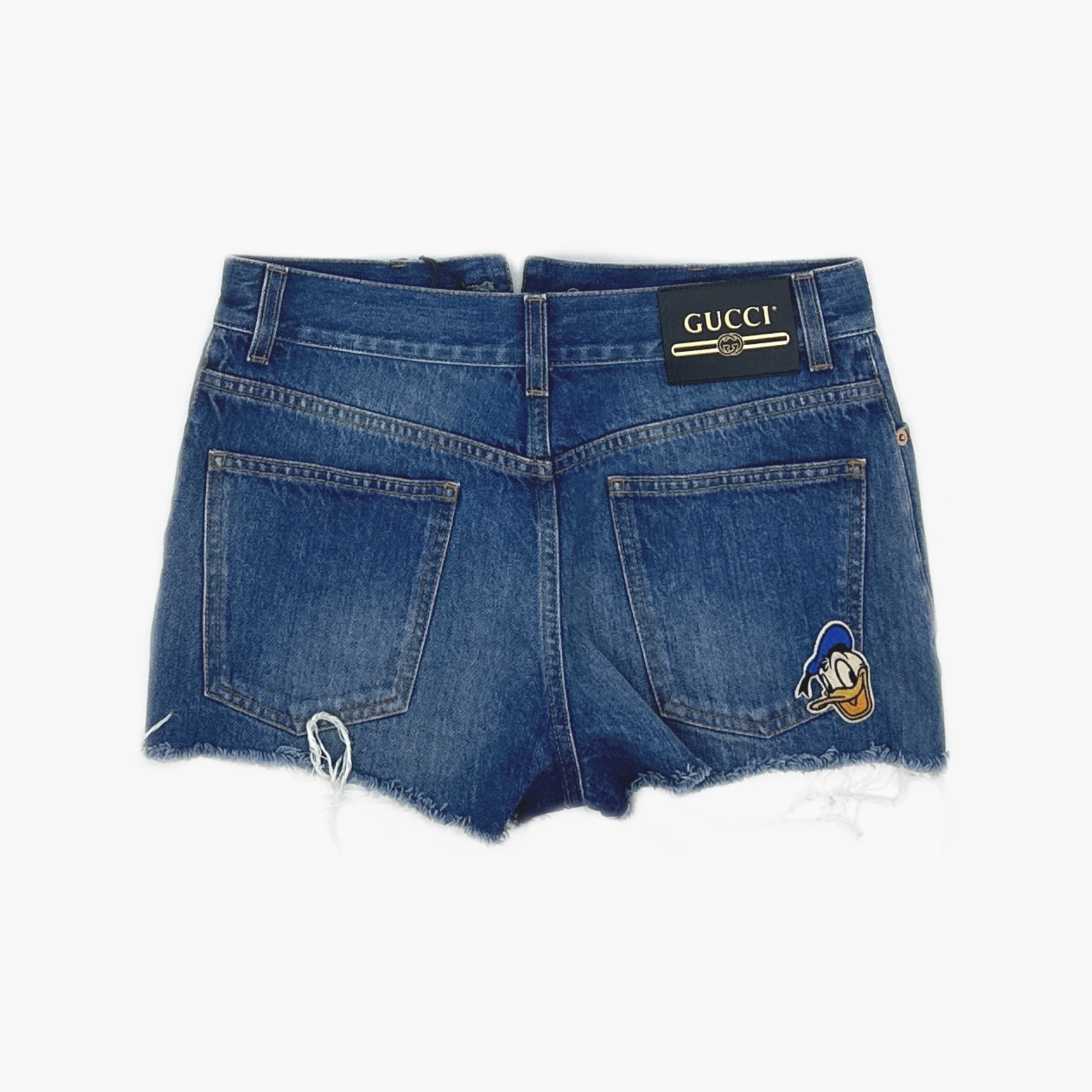 Gucci Disney x Gucci Donald Duck Denim Shorts 25 Size 25" / US 0 / IT 36 - 2 Thumbnail