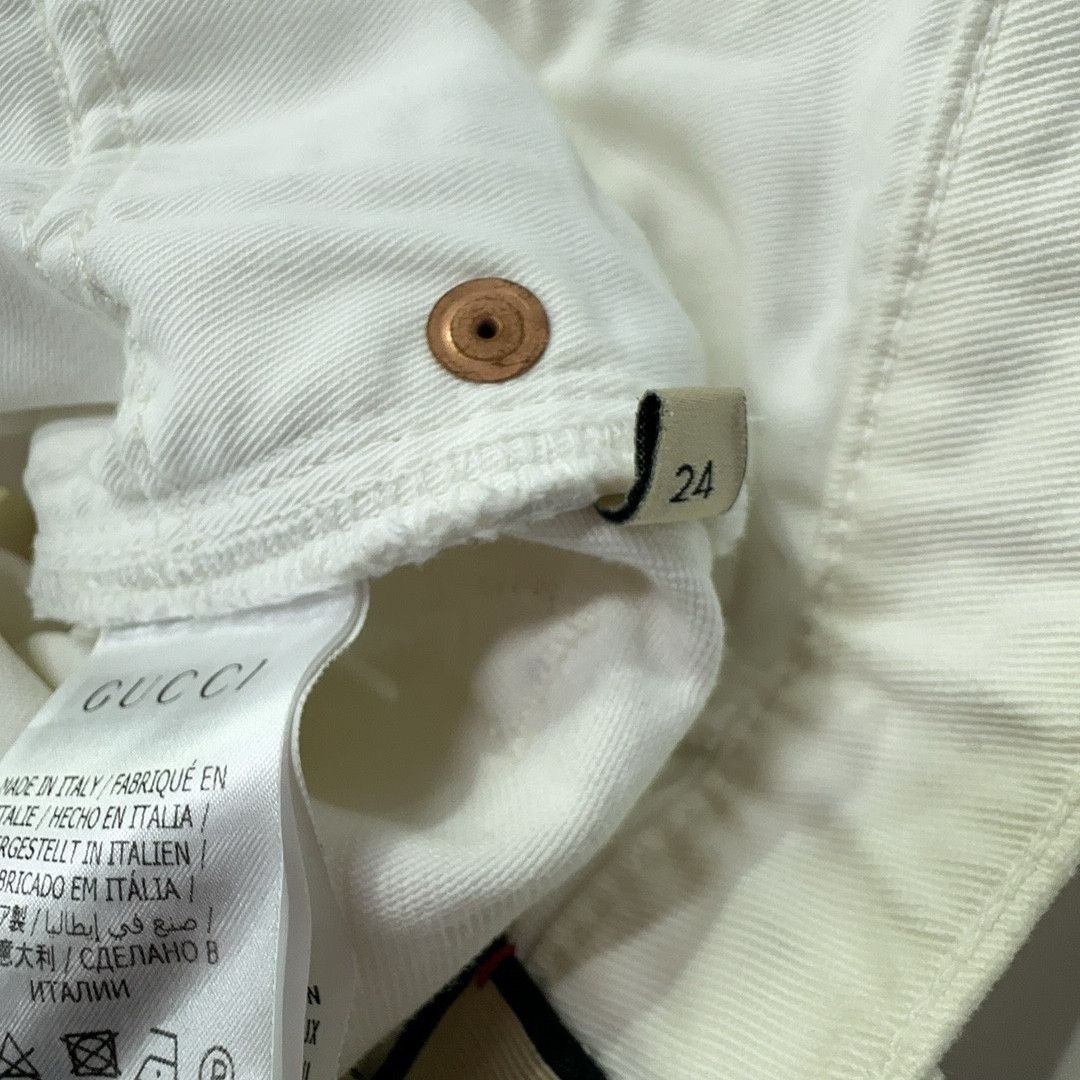 Gucci Gucci White Denim Zip Pocket Shorts 24 Size 24" / US 00 / IT 34 - 4 Thumbnail
