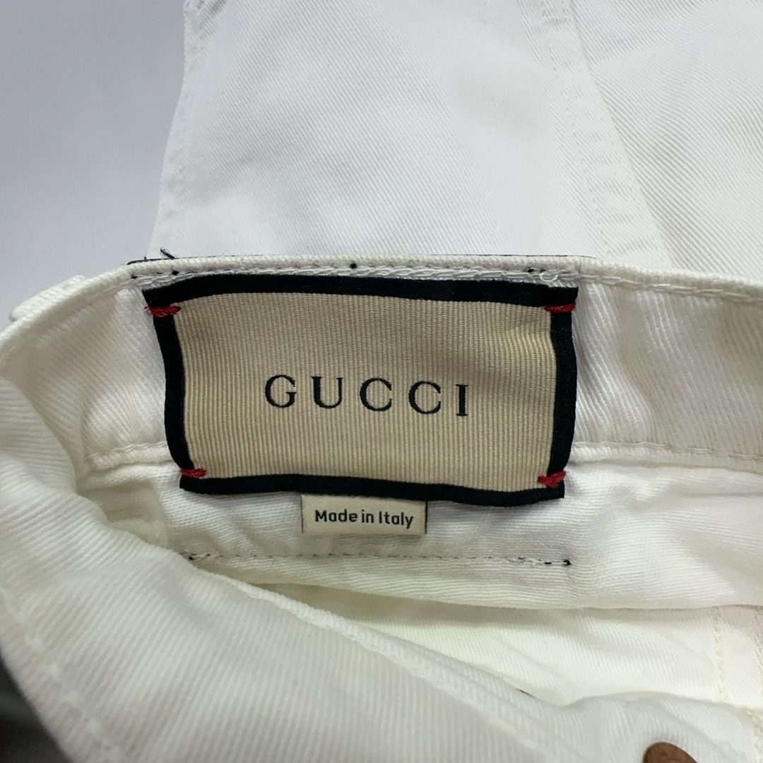 Gucci Gucci White Denim Zip Pocket Shorts 24 Size 24" / US 00 / IT 34 - 3 Thumbnail