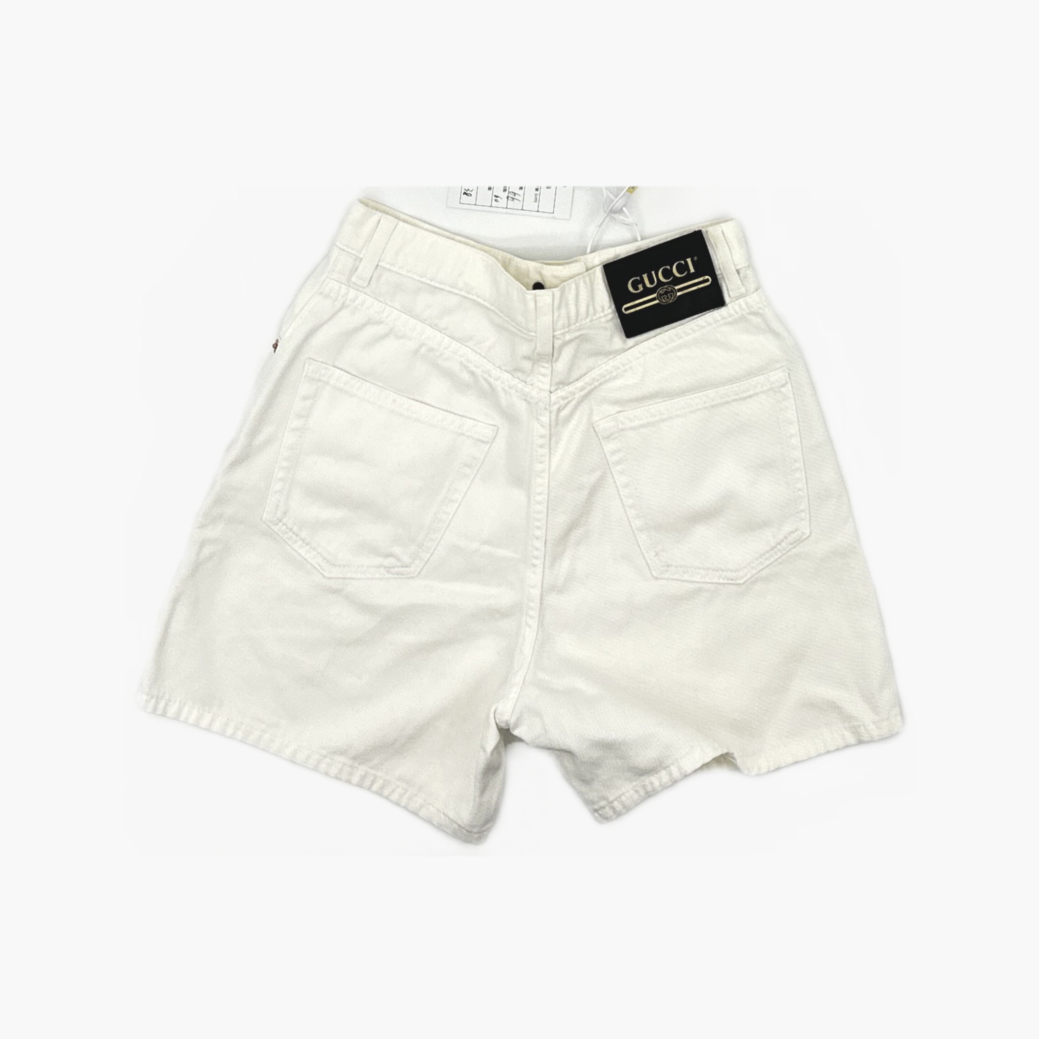Gucci Gucci White Denim Zip Pocket Shorts 24 Size 24" / US 00 / IT 34 - 2 Thumbnail