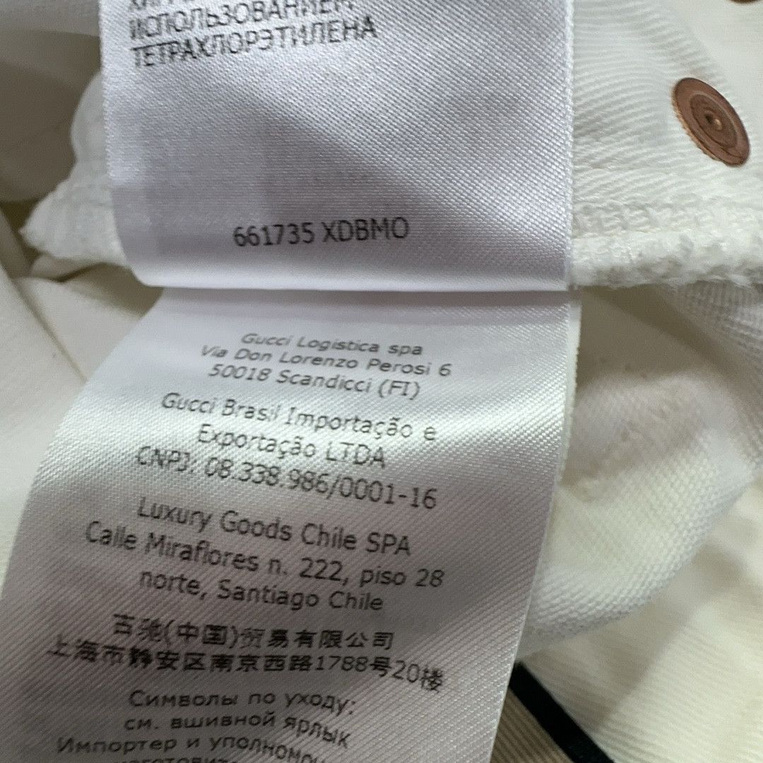 Gucci Gucci White Denim Zip Pocket Shorts 24 Size 24" / US 00 / IT 34 - 6 Thumbnail
