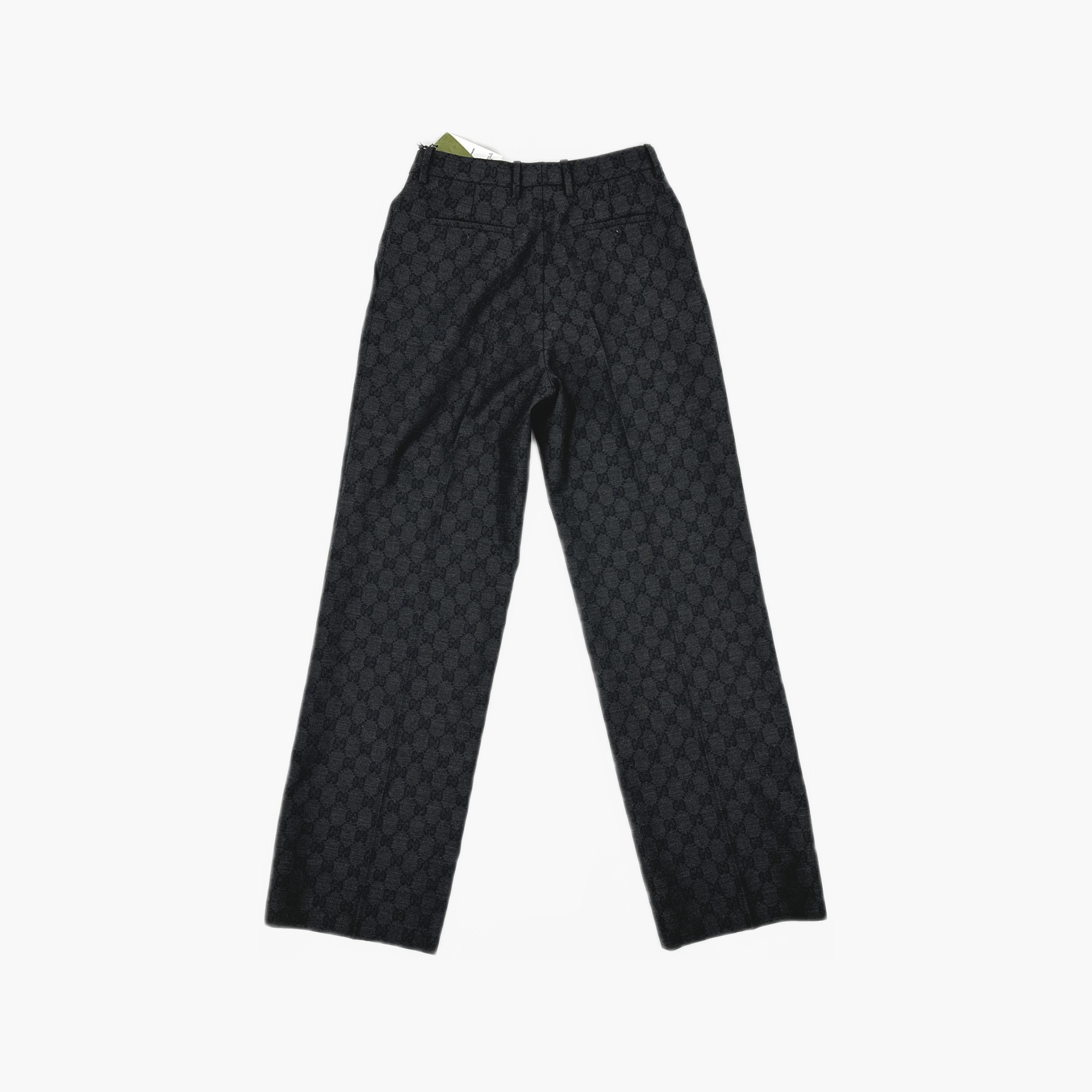 Gucci Gucci Monogram Wool Wide-Leg Trousers IT 40 Size 27" / US 4 / IT 40 - 2 Thumbnail