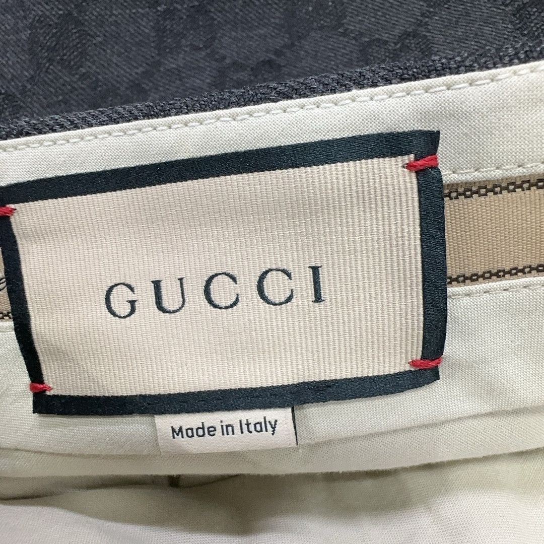 Gucci Gucci Monogram Wool Wide-Leg Trousers IT 40 Size 27" / US 4 / IT 40 - 3 Thumbnail
