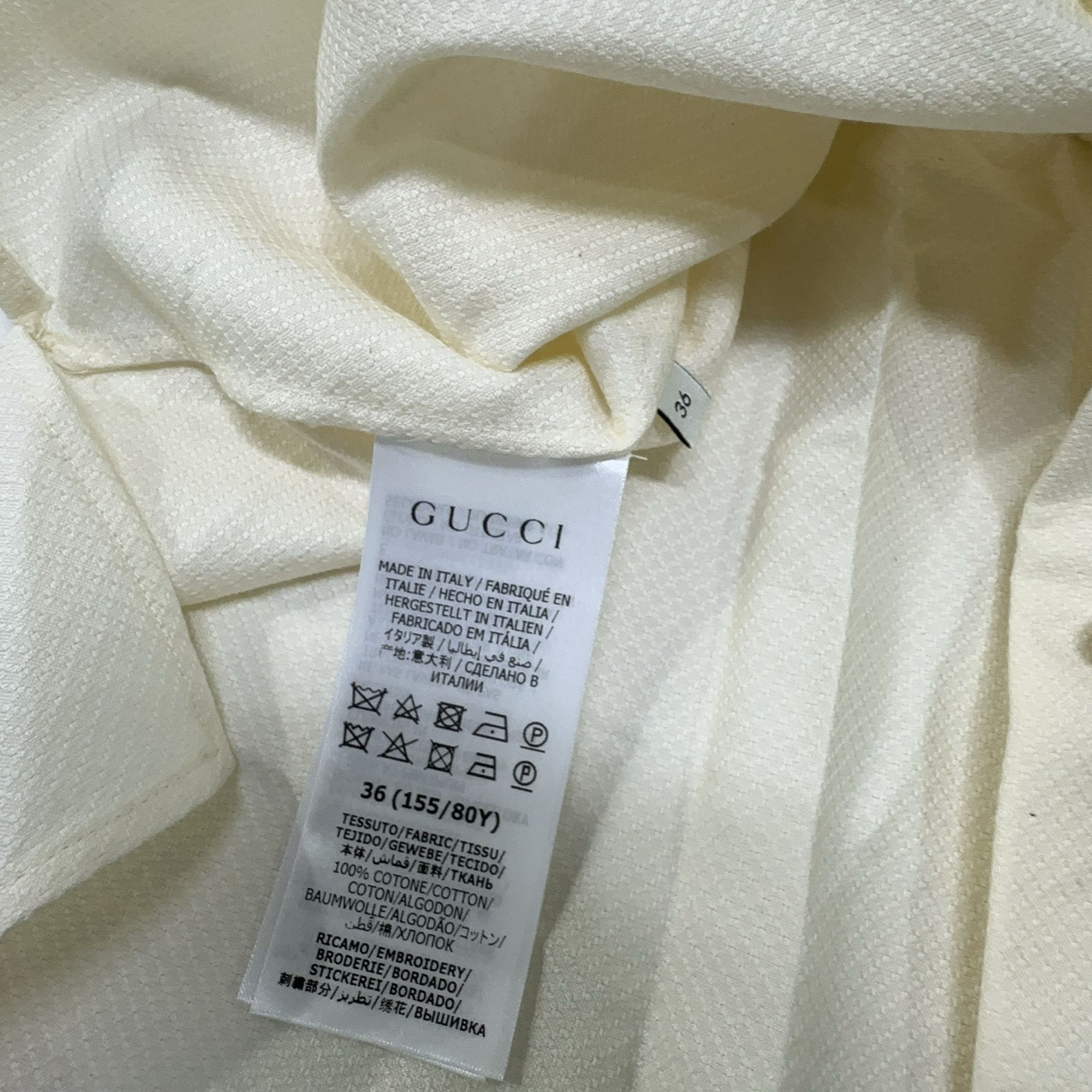 Gucci Gucci G Logo Cotton Button Up Shirt Size 36 Size XS / US 0-2 / IT 36-38 - 4 Thumbnail