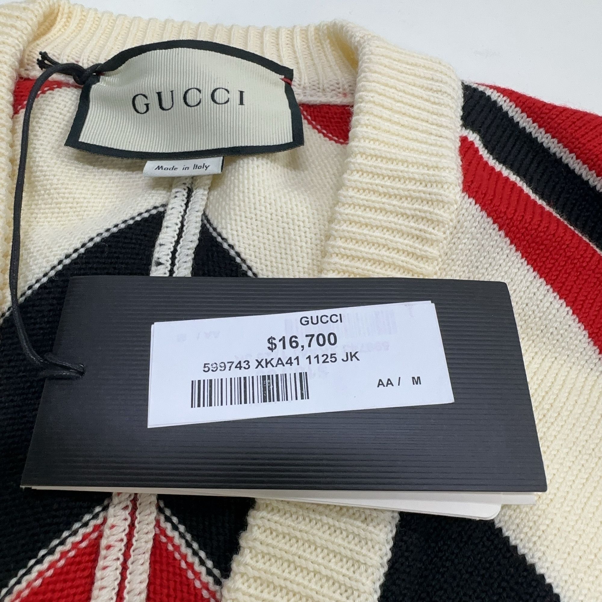Gucci Gucci Worldwide Striped Wool Cardigan M Size US M / EU 48-50 / 2 - 6 Thumbnail