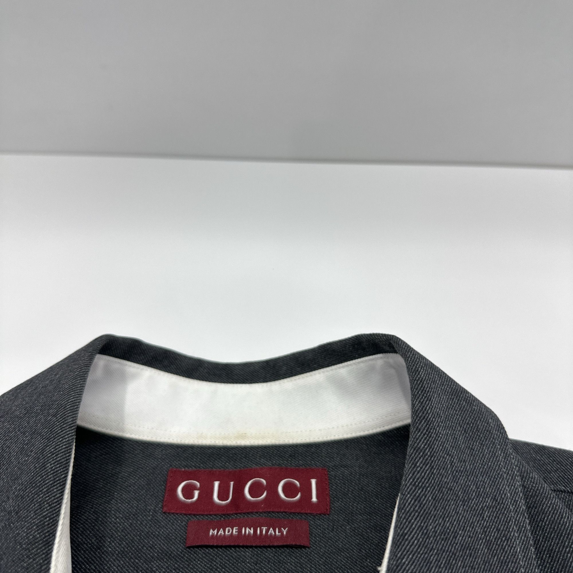 Gucci Gucci SS24 Wool Chest Pocket Shirt 52 Size US L / EU 52-54 / 3 - 3 Thumbnail