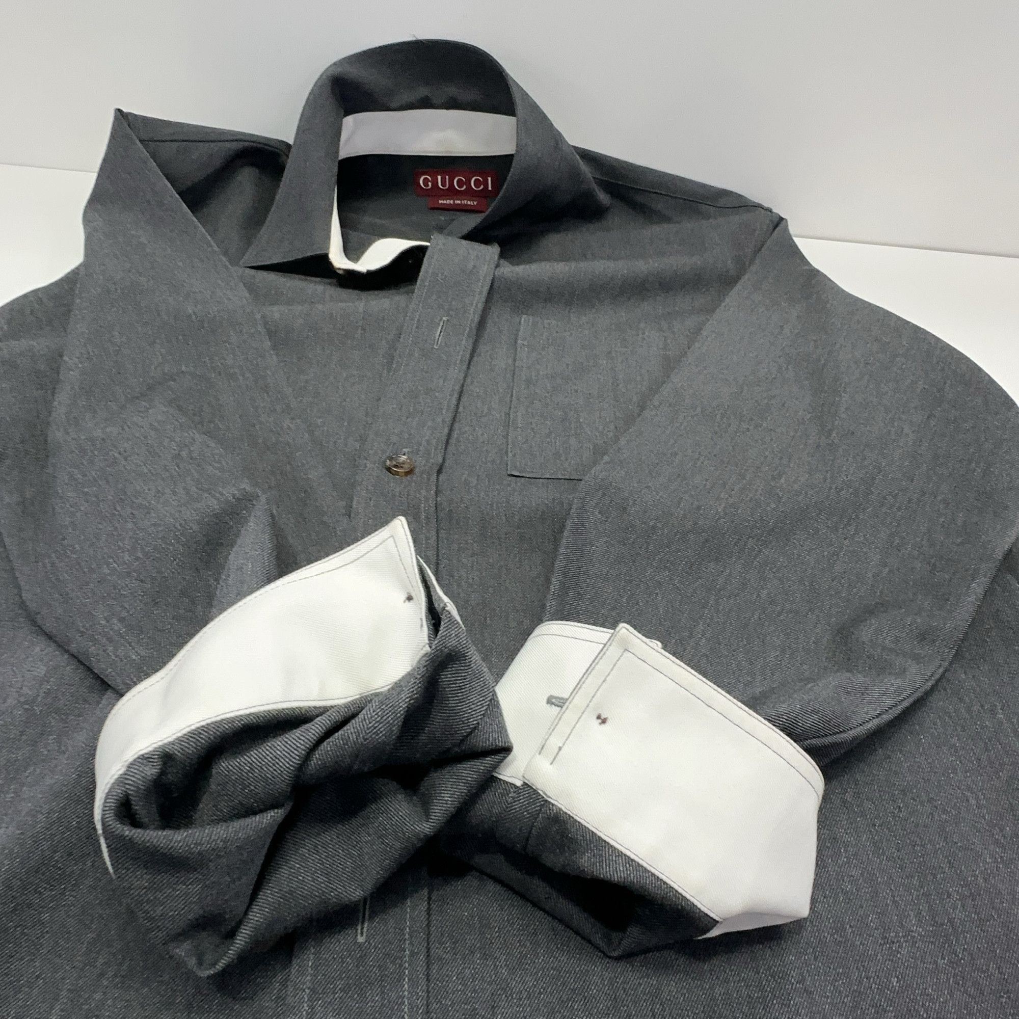 Gucci Gucci SS24 Wool Chest Pocket Shirt 52 Size US L / EU 52-54 / 3 - 9 Thumbnail