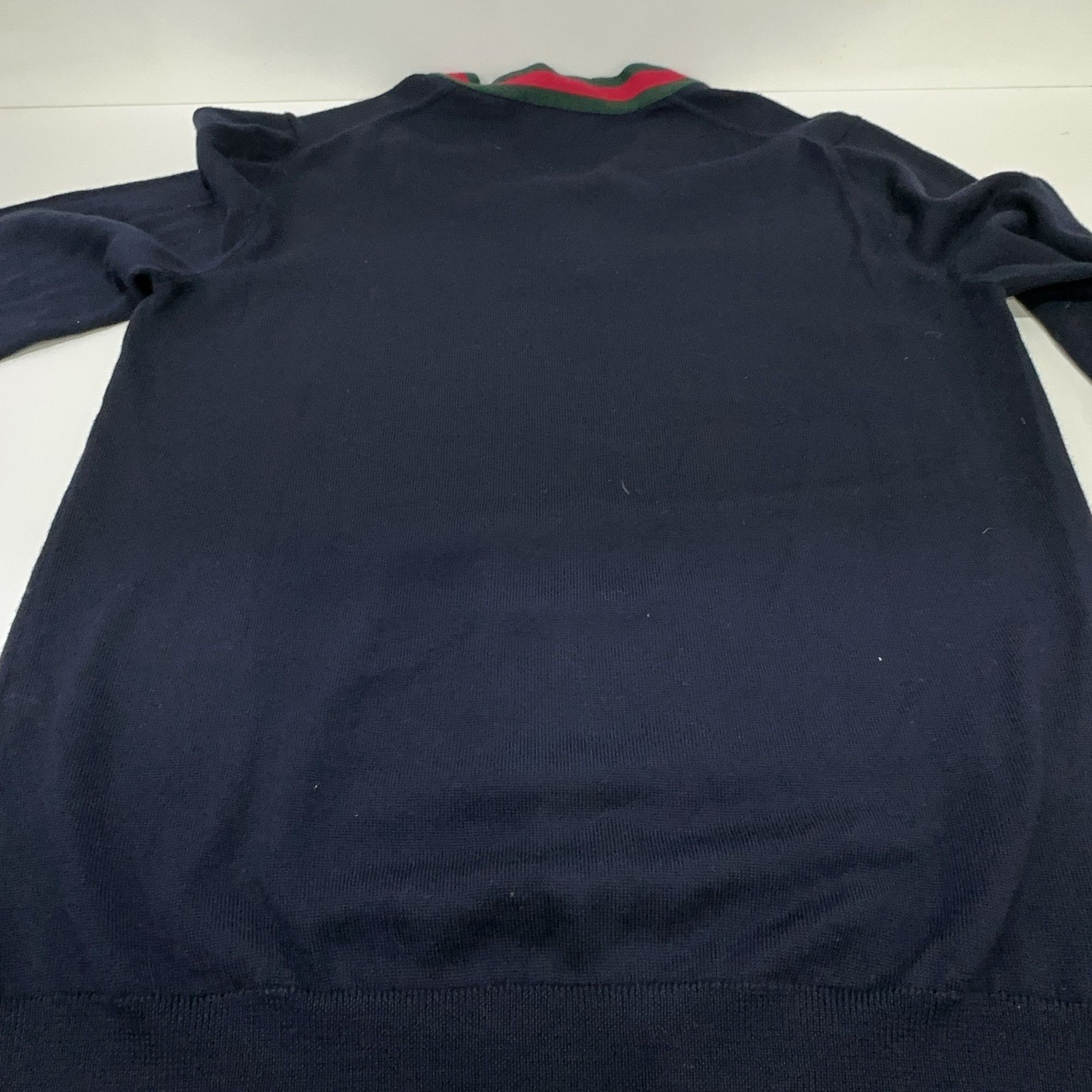 Gucci Gucci Web Stripe V-Neck Wool Sweater Size L Size US L / EU 52-54 / 3 - 12 Thumbnail