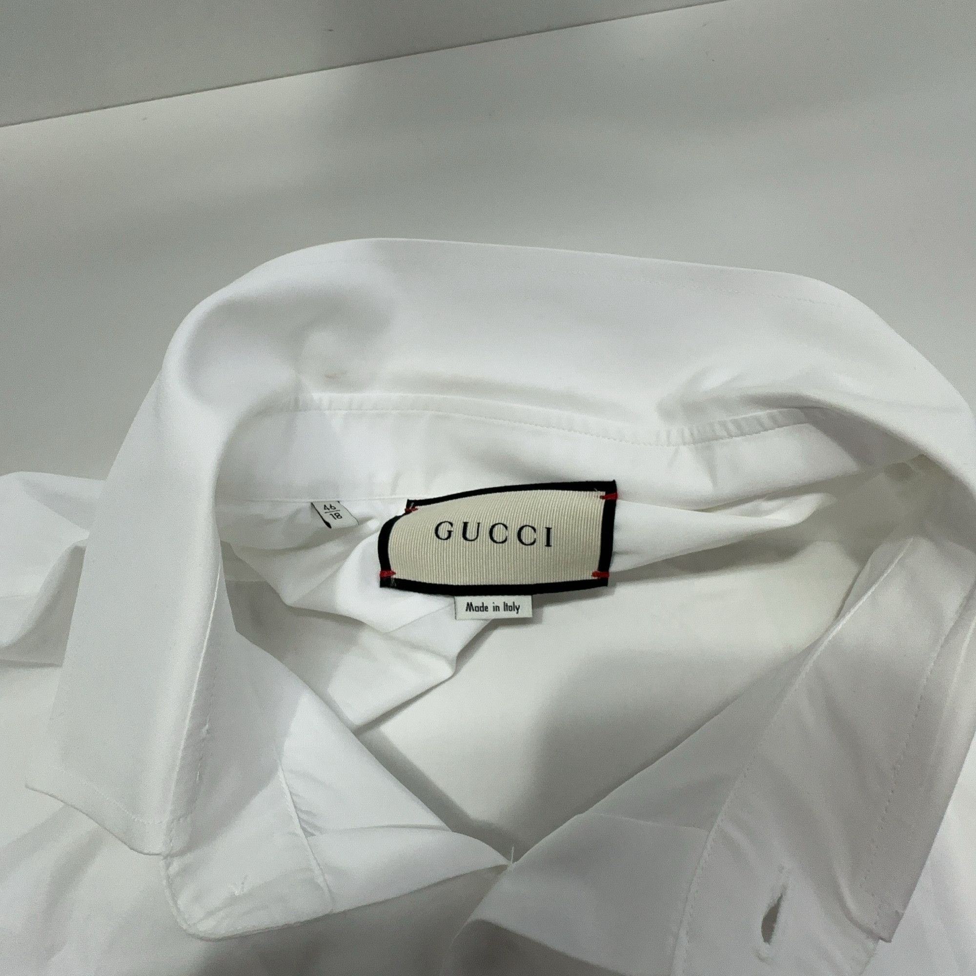Gucci Gucci Poplin Button Up Shirt Size 18 Size US XL / EU 56 / 4 - 8 Thumbnail